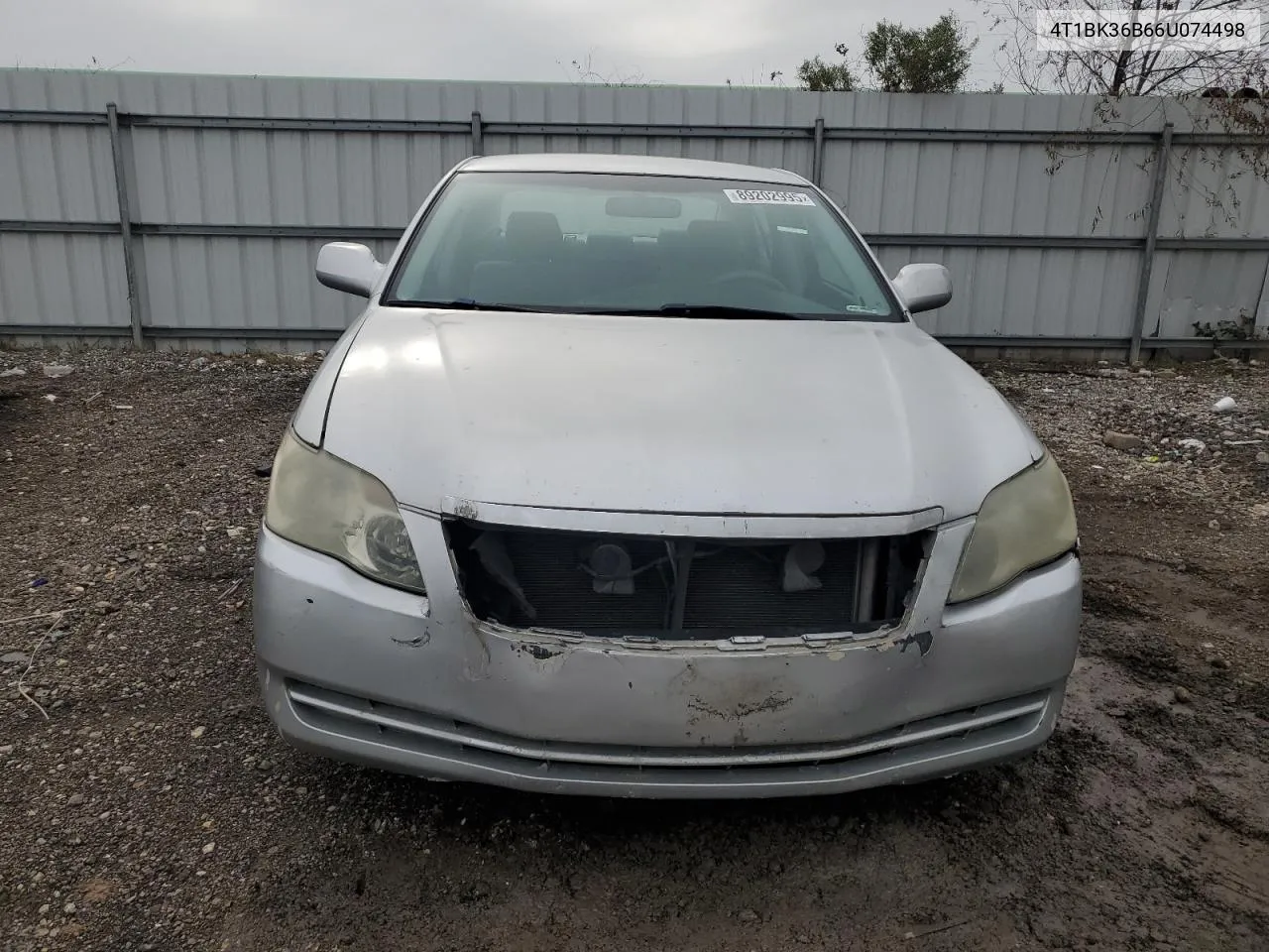 2006 Toyota Avalon Xl VIN: 4T1BK36B66U074498 Lot: 89202995