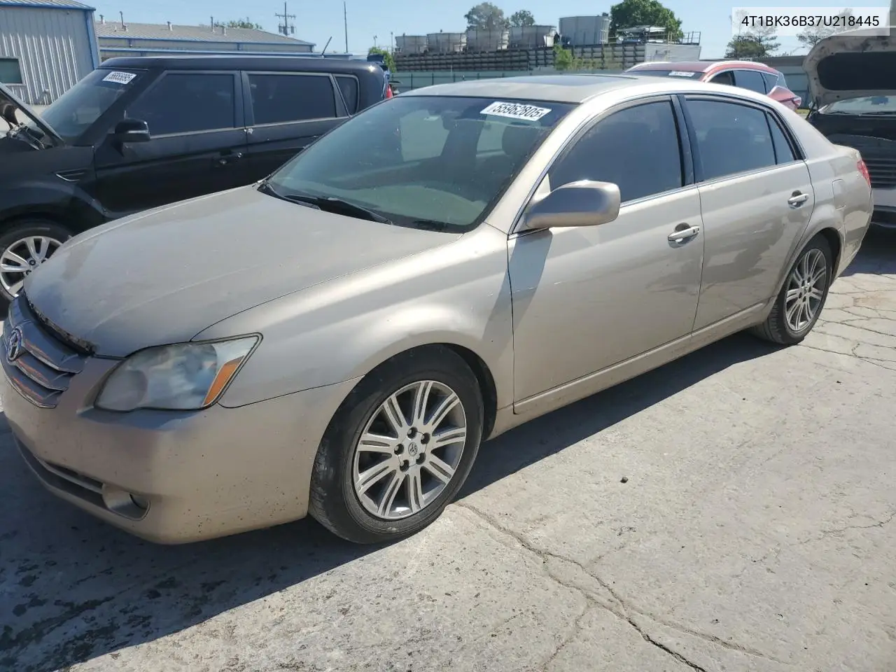 2007 Toyota Avalon Xl VIN: 4T1BK36B37U218445 Lot: 55962805