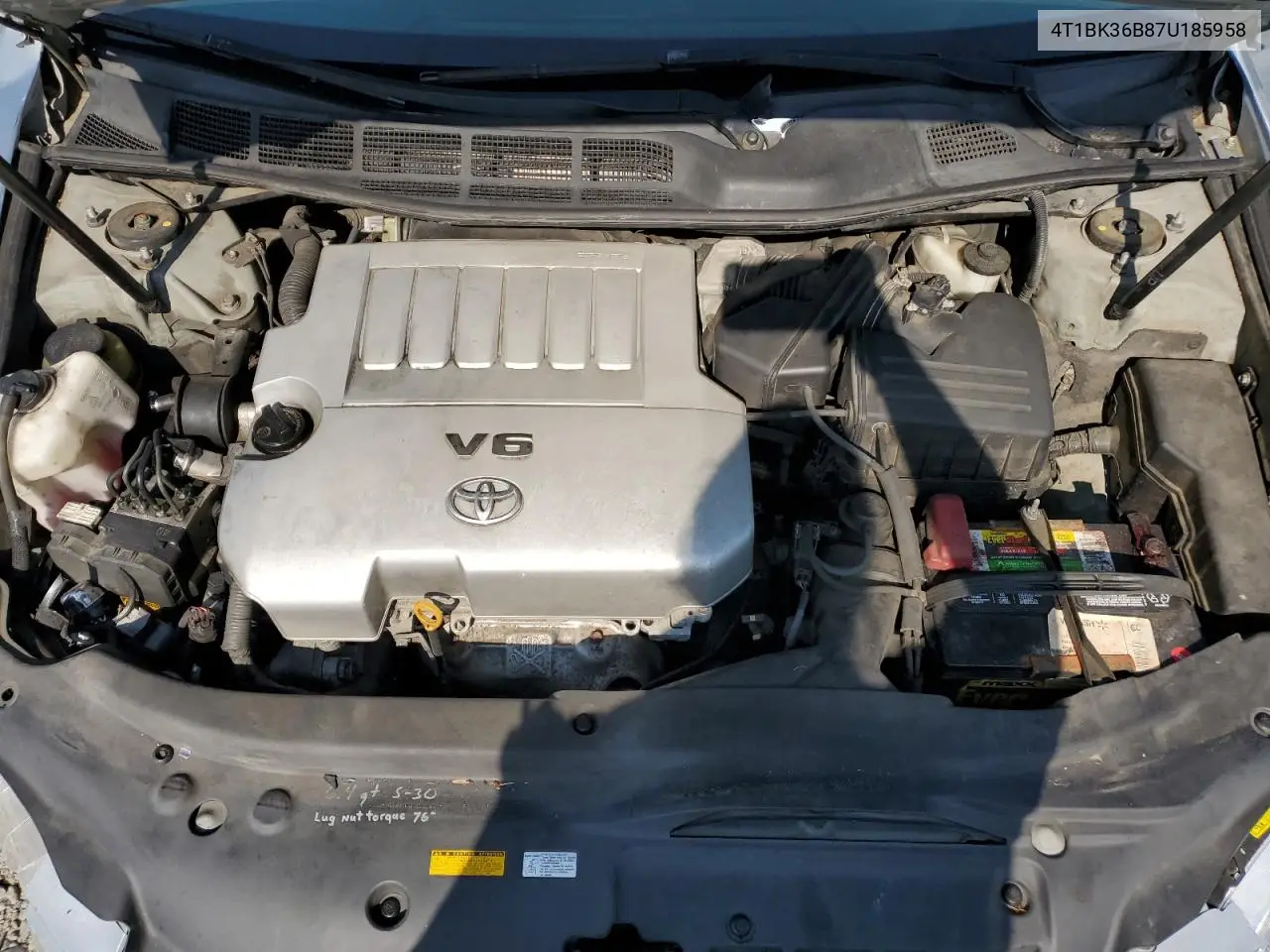 2007 Toyota Avalon Xl VIN: 4T1BK36B87U185958 Lot: 62090915