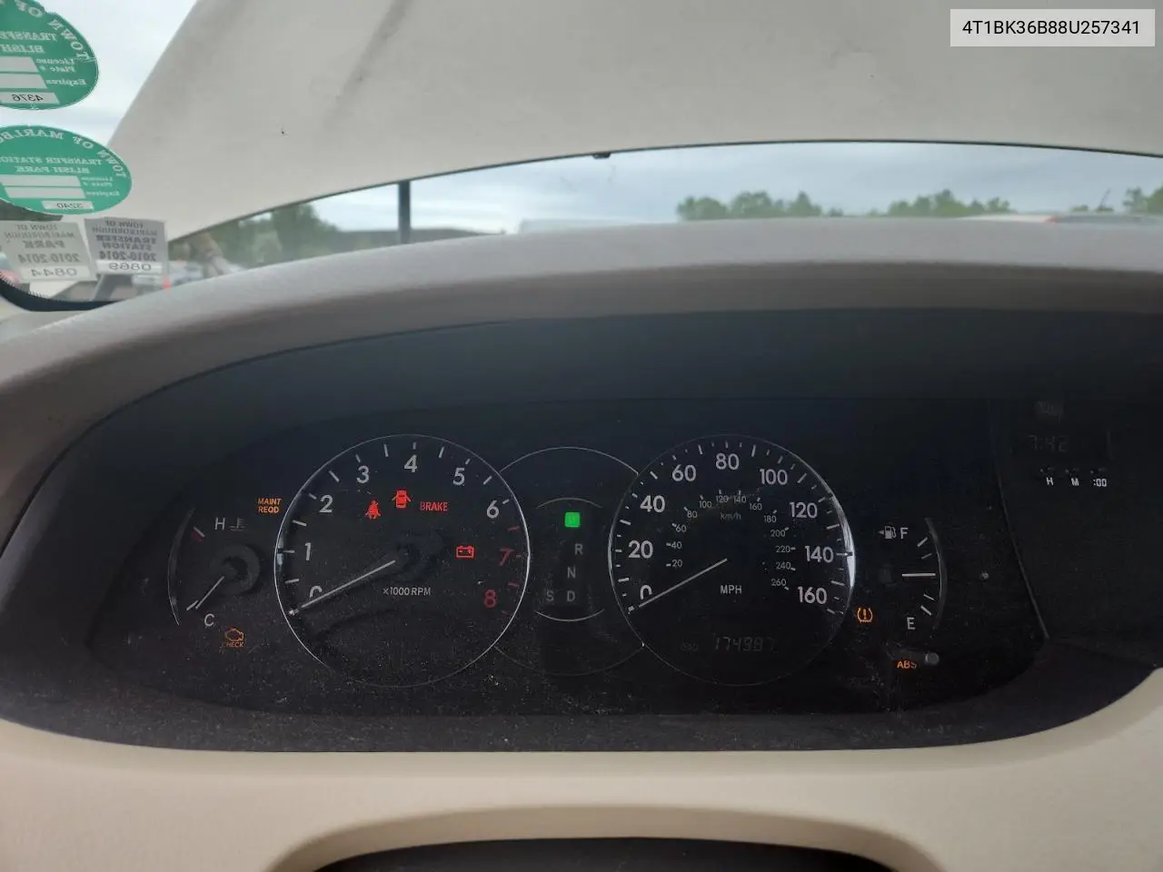 2008 Toyota Avalon Xl VIN: 4T1BK36B88U257341 Lot: 59522675
