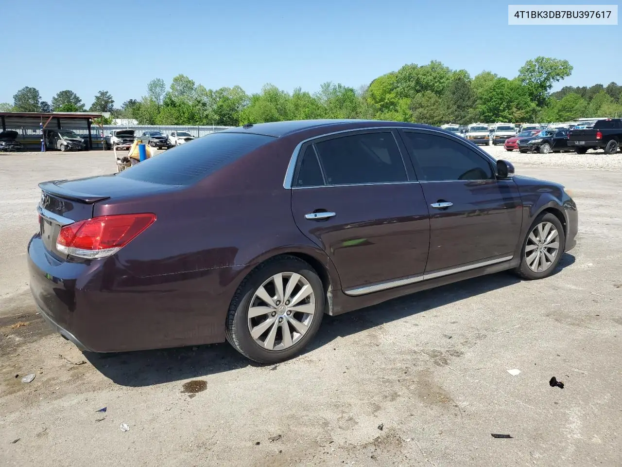 2011 Toyota Avalon Base VIN: 4T1BK3DB7BU397617 Lot: 51995925