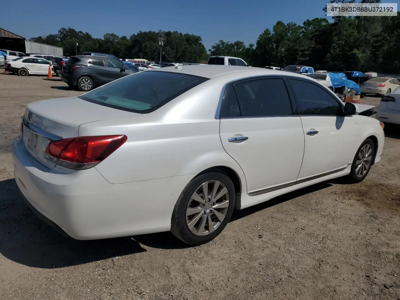 2011 Toyota Avalon Base VIN: 4T1BK3DB8BU372192 Lot: 53129635