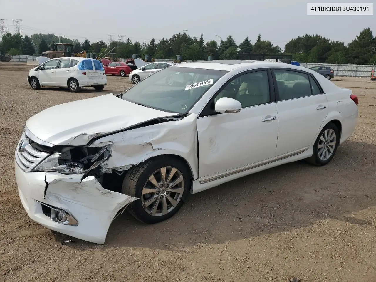 2011 Toyota Avalon Base VIN: 4T1BK3DB1BU430191 Lot: 59849455