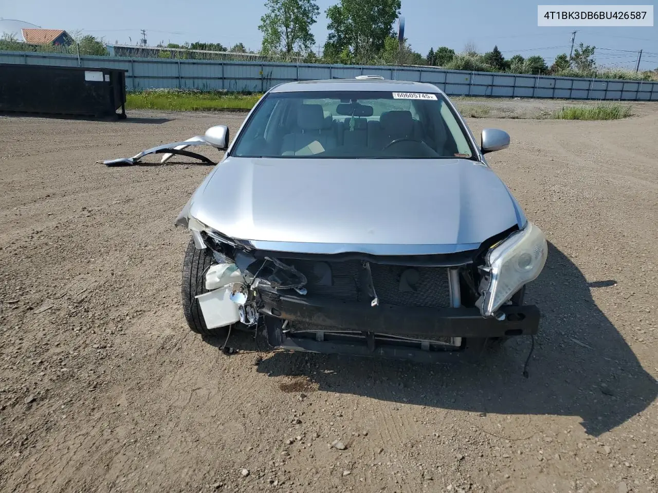 2011 Toyota Avalon Base VIN: 4T1BK3DB6BU426587 Lot: 60605745