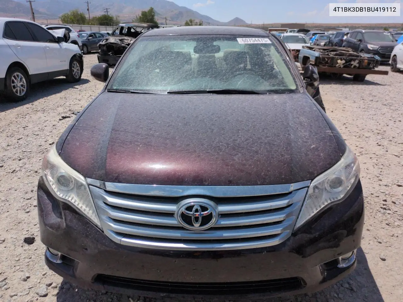 2011 Toyota Avalon Base VIN: 4T1BK3DB1BU419112 Lot: 60754475