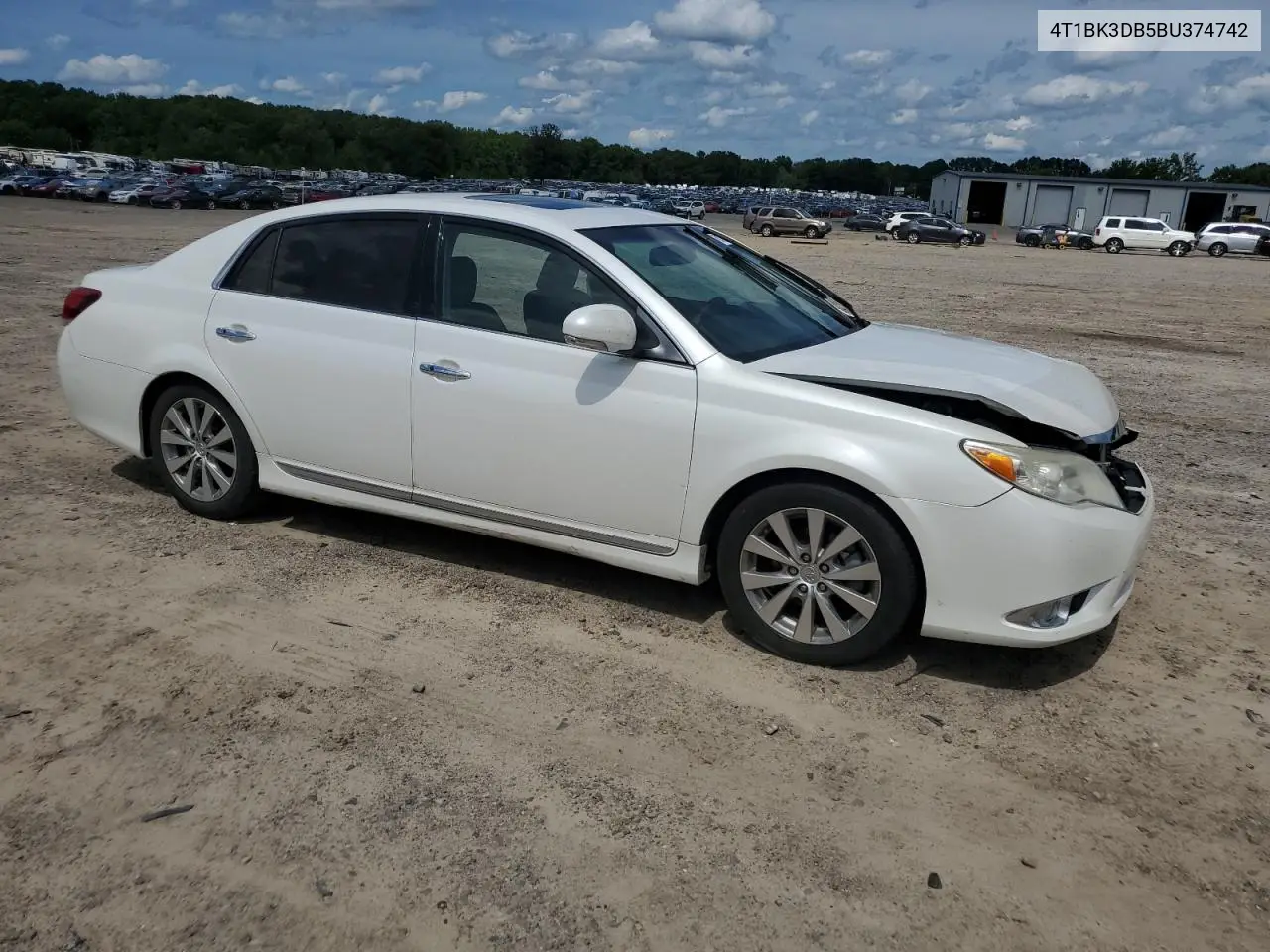 2011 Toyota Avalon Base VIN: 4T1BK3DB5BU374742 Lot: 61616805