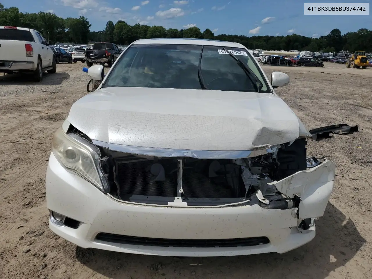 2011 Toyota Avalon Base VIN: 4T1BK3DB5BU374742 Lot: 61616805