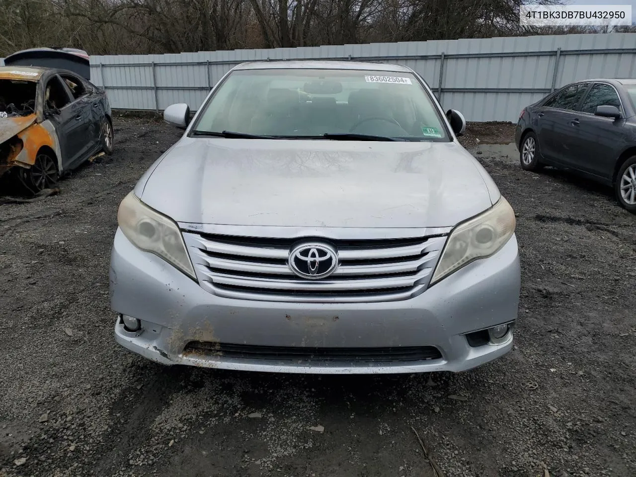 2011 Toyota Avalon Base VIN: 4T1BK3DB7BU432950 Lot: 83602504