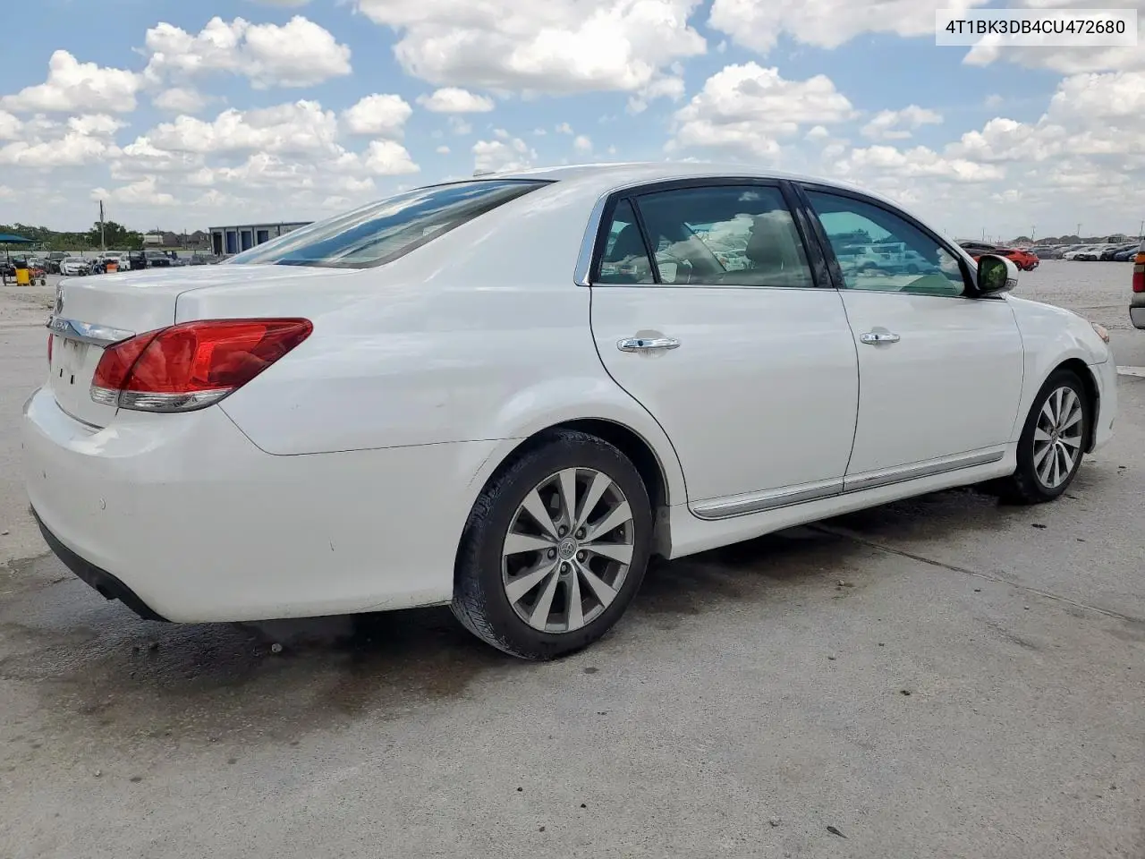 2012 Toyota Avalon Base VIN: 4T1BK3DB4CU472680 Lot: 62924375