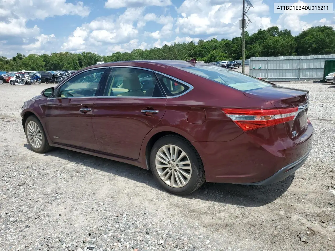 2013 Toyota Avalon Hybrid VIN: 4T1BD1EB4DU016211 Lot: 56536915