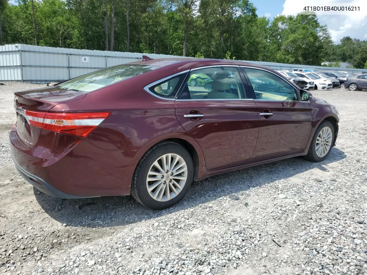 2013 Toyota Avalon Hybrid VIN: 4T1BD1EB4DU016211 Lot: 56536915