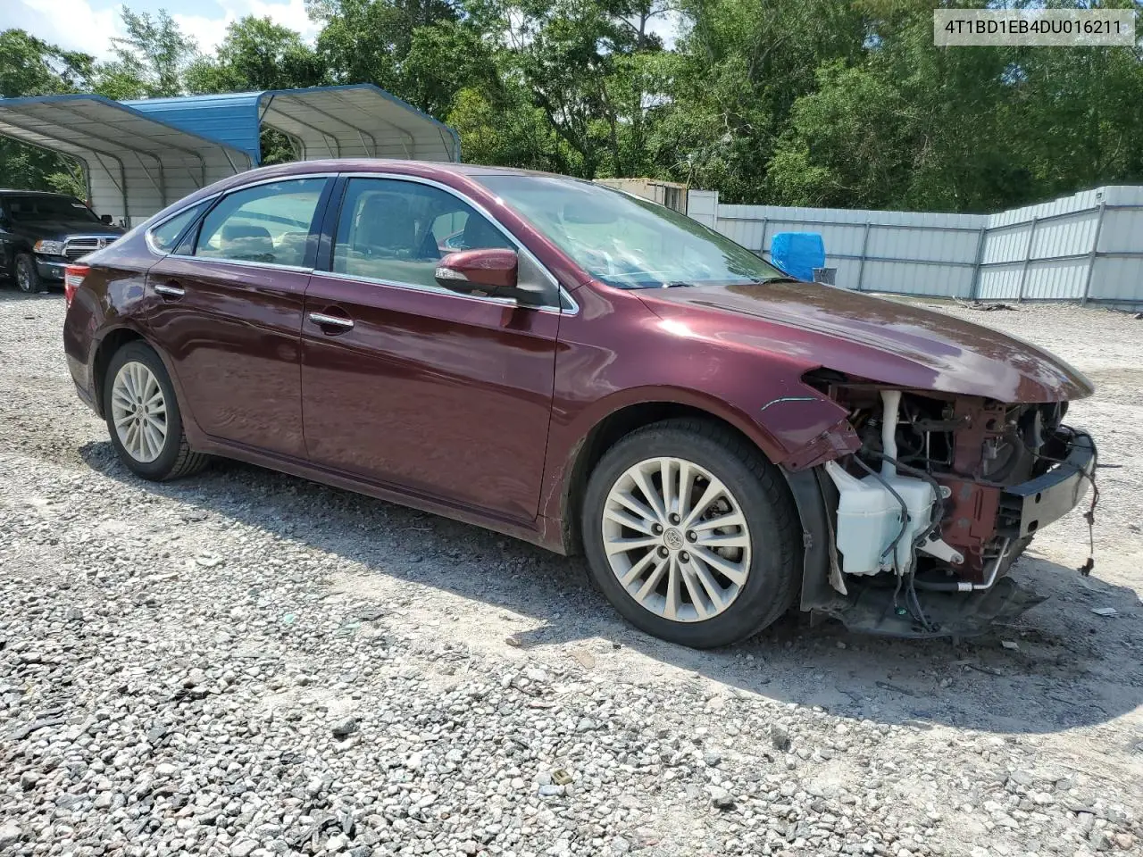 2013 Toyota Avalon Hybrid VIN: 4T1BD1EB4DU016211 Lot: 56536915