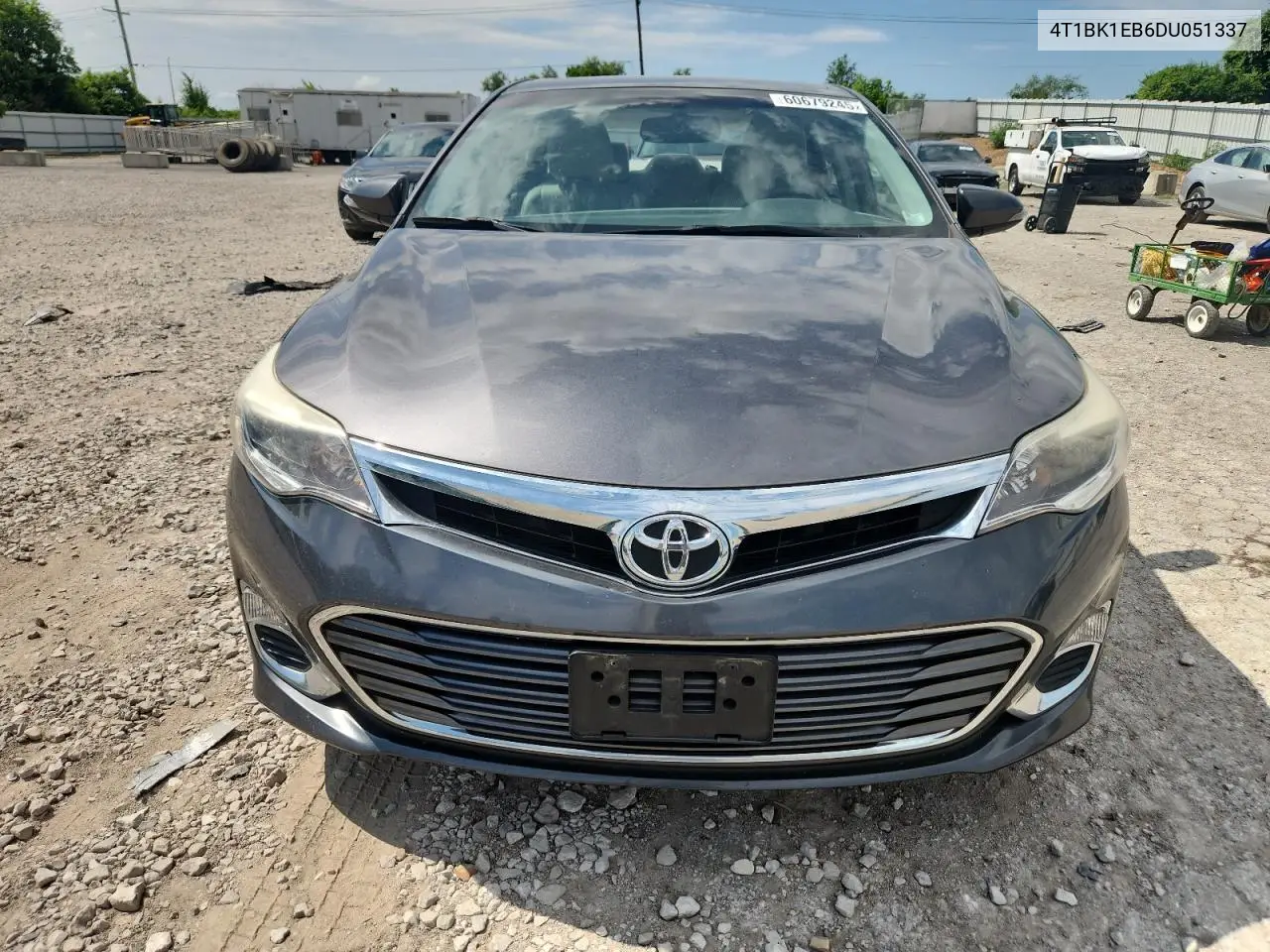 2013 Toyota Avalon Base VIN: 4T1BK1EB6DU051337 Lot: 60679245