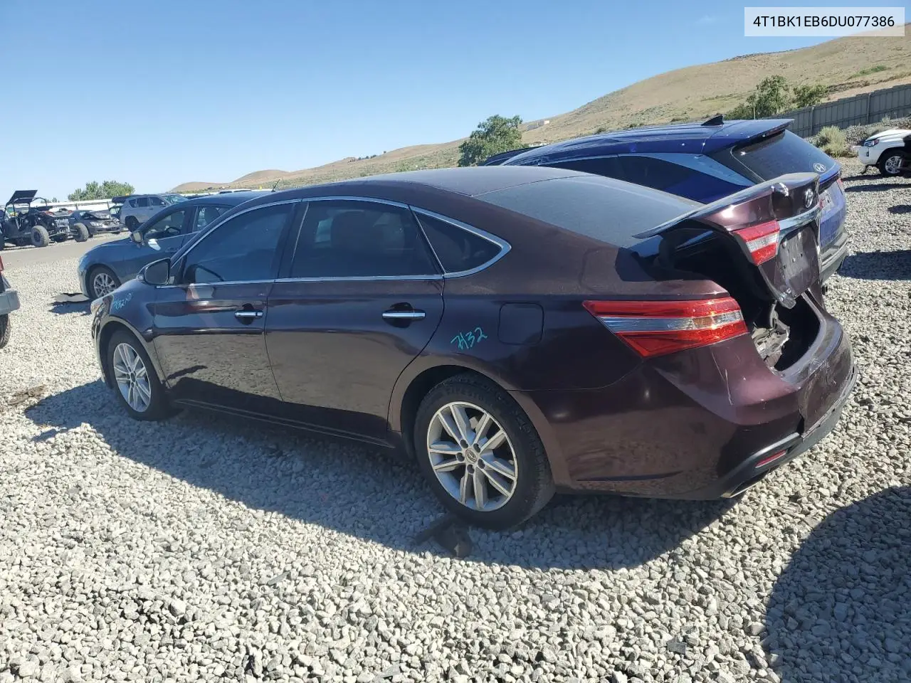 2013 Toyota Avalon Base VIN: 4T1BK1EB6DU077386 Lot: 62102655