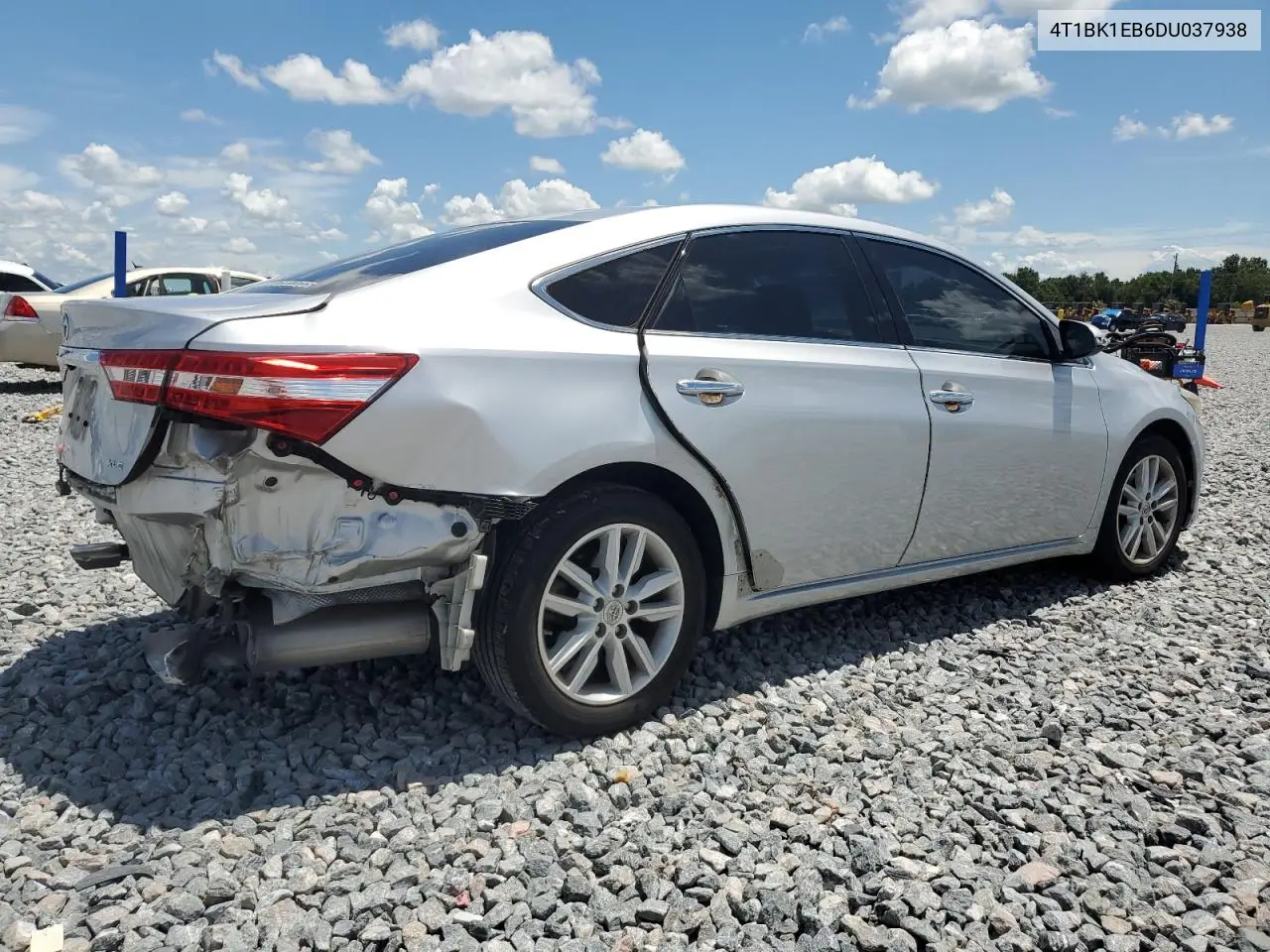 2013 Toyota Avalon Base VIN: 4T1BK1EB6DU037938 Lot: 62709525