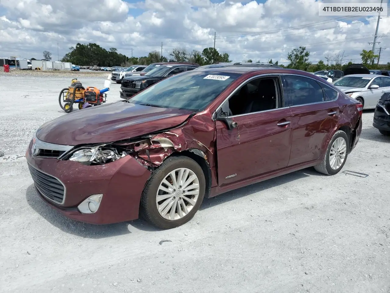2014 Toyota Avalon Hybrid VIN: 4T1BD1EB2EU023496 Lot: 57023095