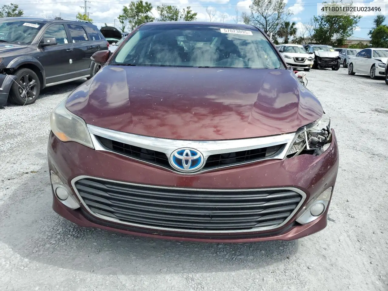 2014 Toyota Avalon Hybrid VIN: 4T1BD1EB2EU023496 Lot: 57023095