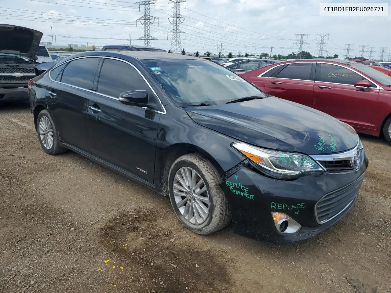 2014 Toyota Avalon Hybrid VIN: 4T1BD1EB2EU026771 Lot: 64476685