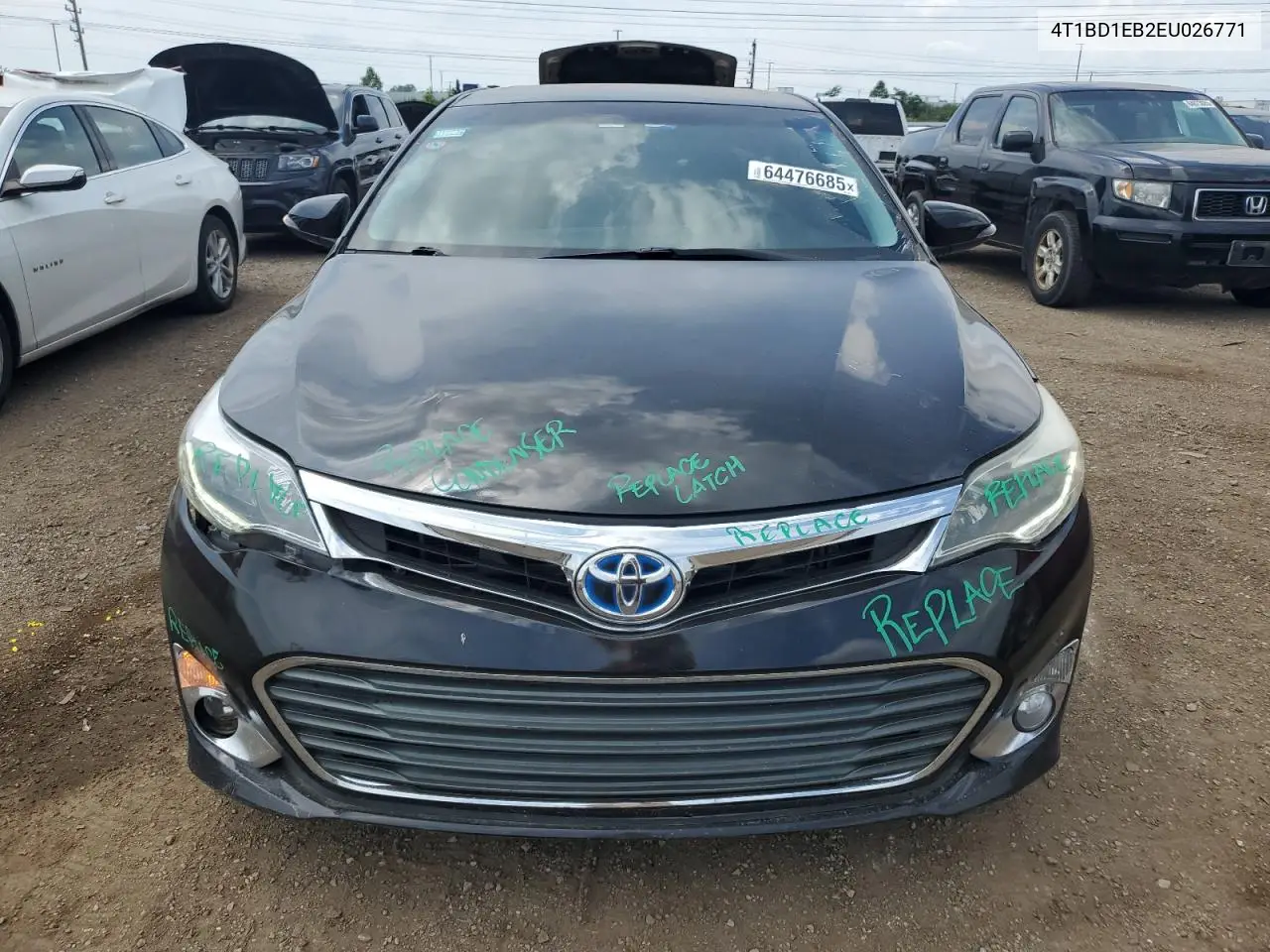 2014 Toyota Avalon Hybrid VIN: 4T1BD1EB2EU026771 Lot: 64476685