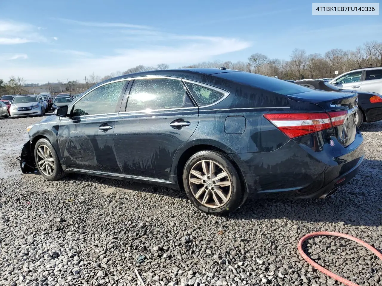 2015 Toyota Avalon Xle VIN: 4T1BK1EB7FU140336 Lot: 43191955