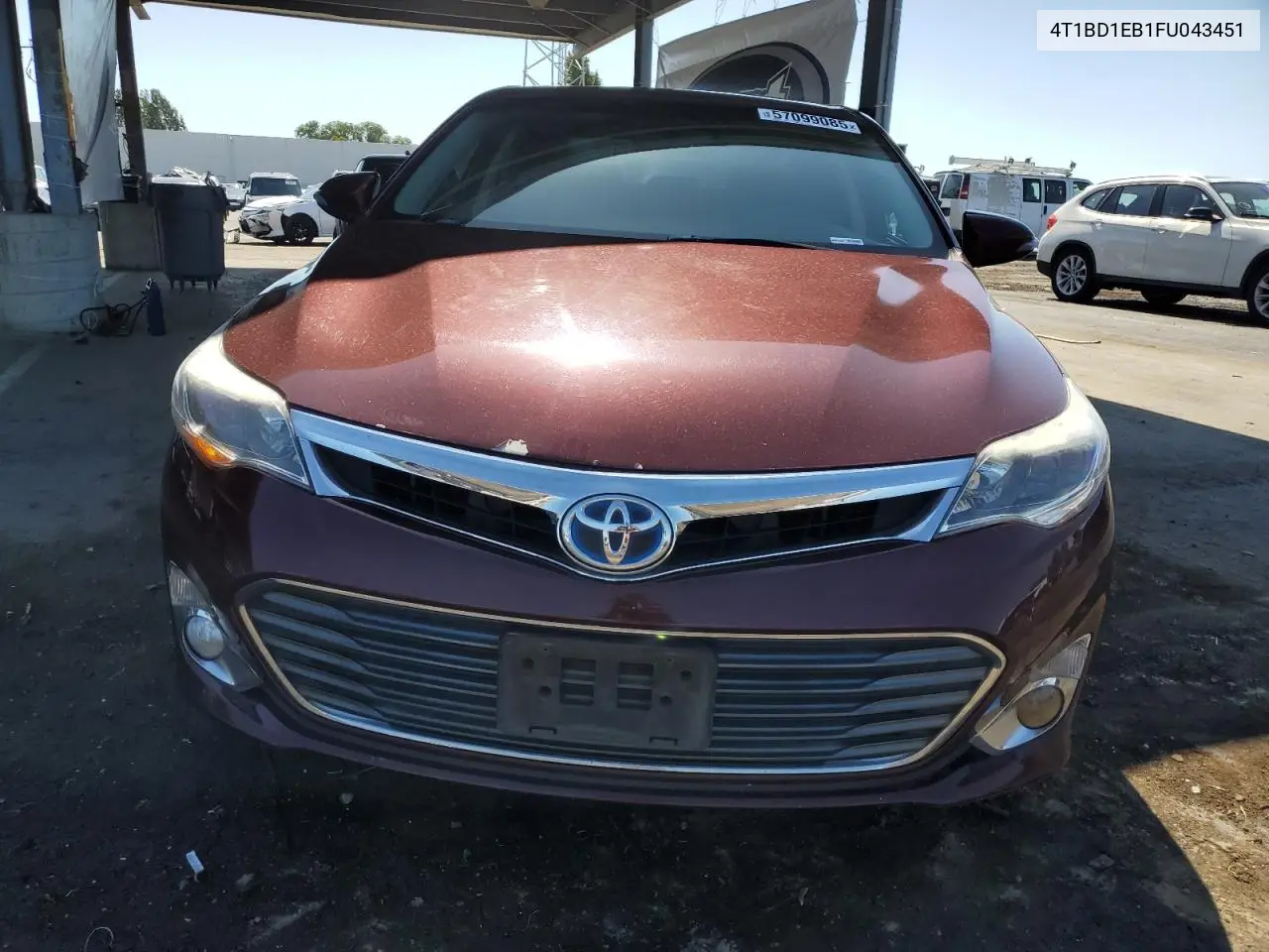 2015 Toyota Avalon Hybrid VIN: 4T1BD1EB1FU043451 Lot: 57099085