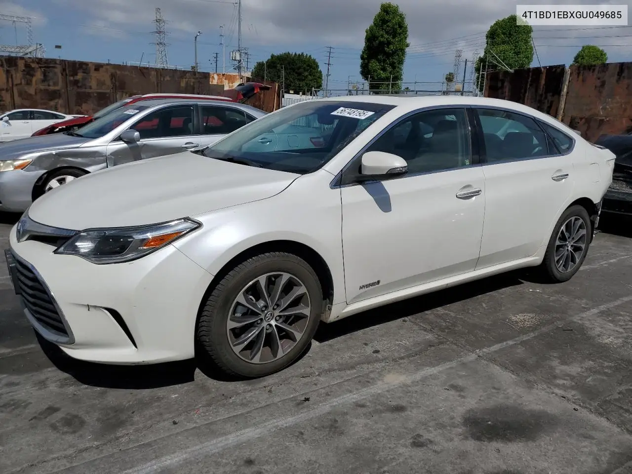 2016 Toyota Avalon Hybrid VIN: 4T1BD1EBXGU049685 Lot: 56748195