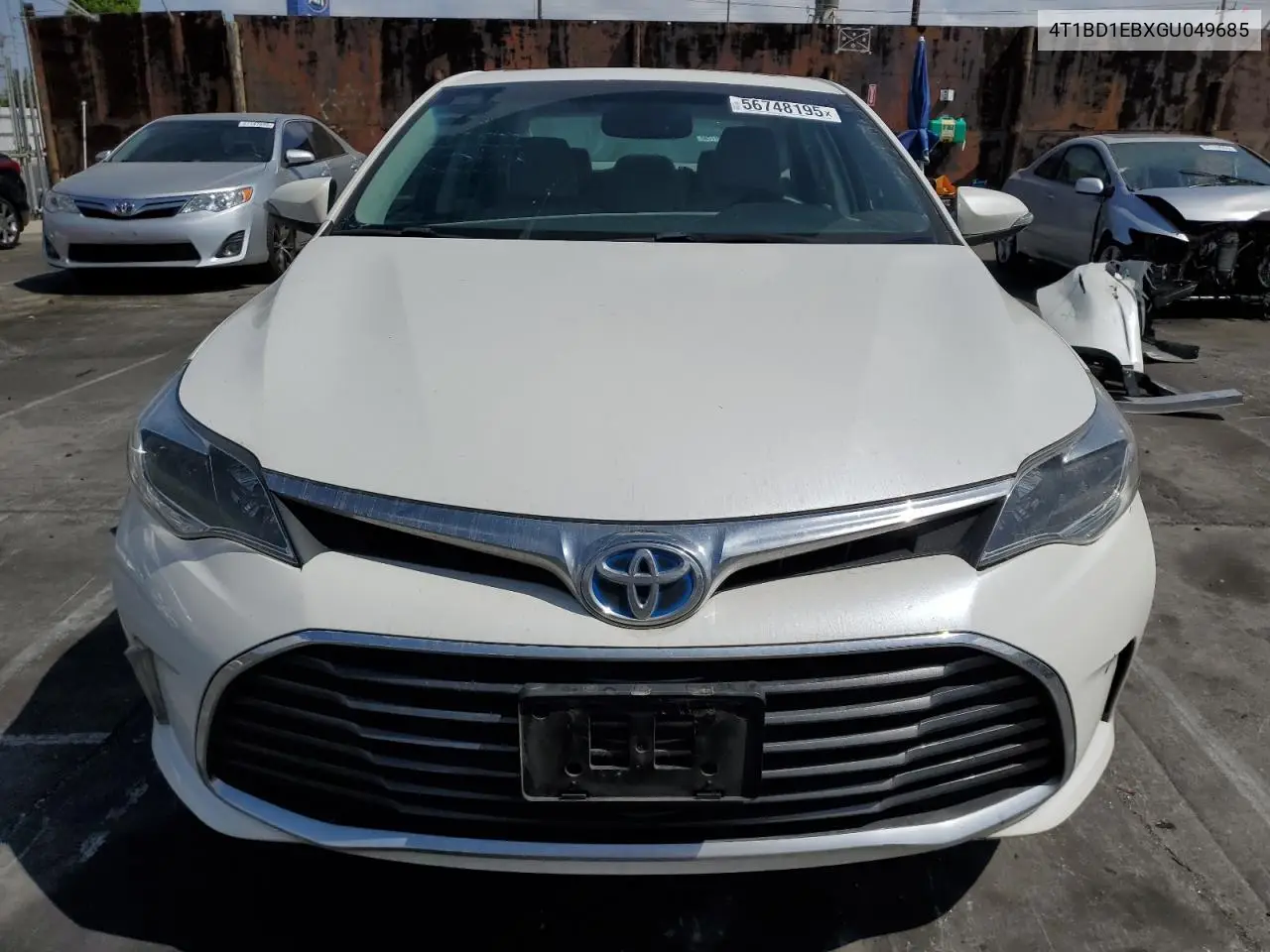2016 Toyota Avalon Hybrid VIN: 4T1BD1EBXGU049685 Lot: 56748195