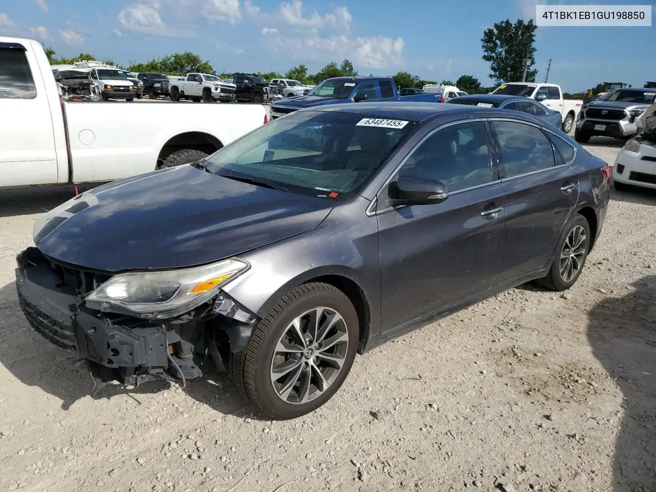 2016 Toyota Avalon Xle VIN: 4T1BK1EB1GU198850 Lot: 63487455