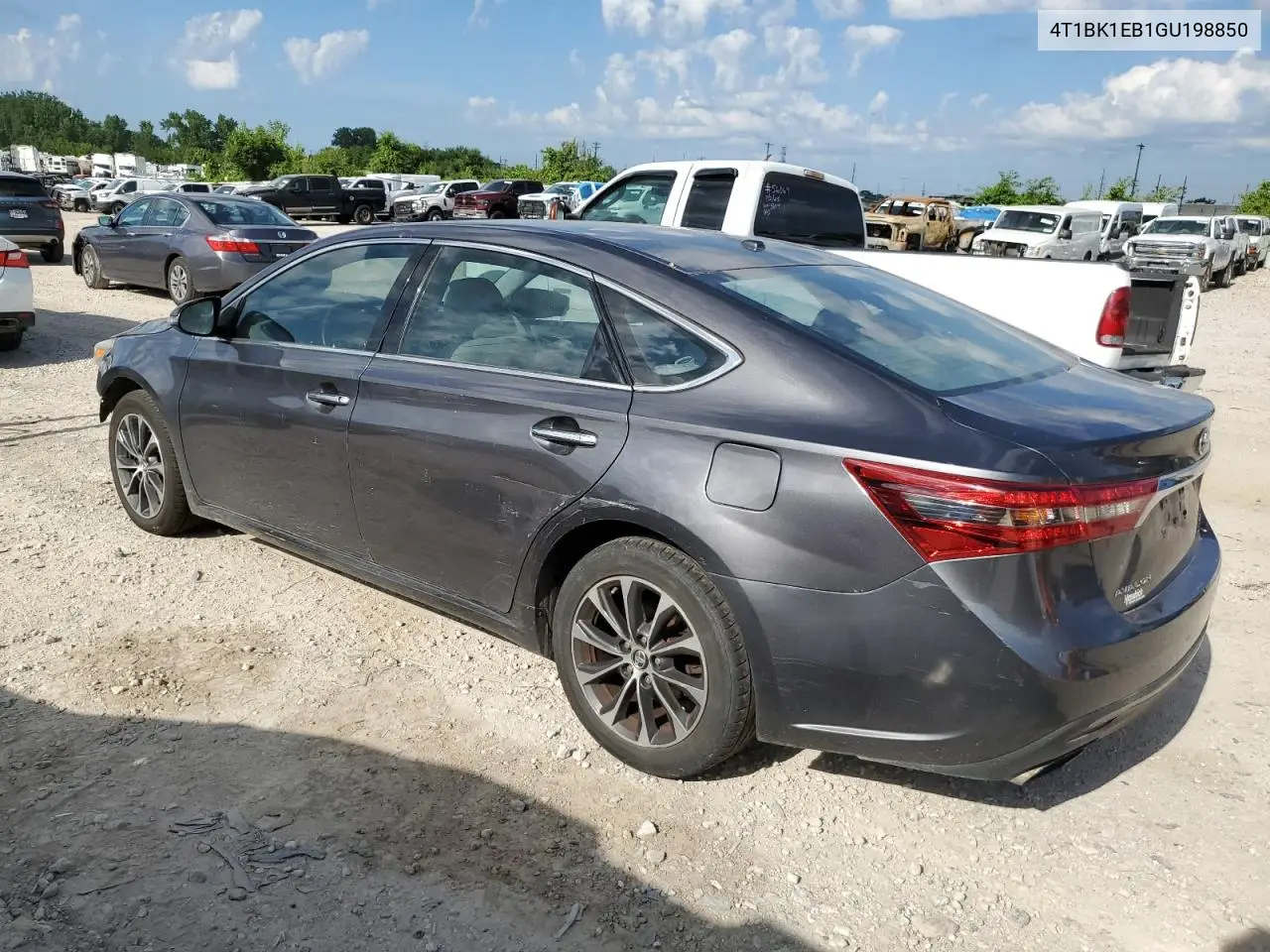 2016 Toyota Avalon Xle VIN: 4T1BK1EB1GU198850 Lot: 63487455