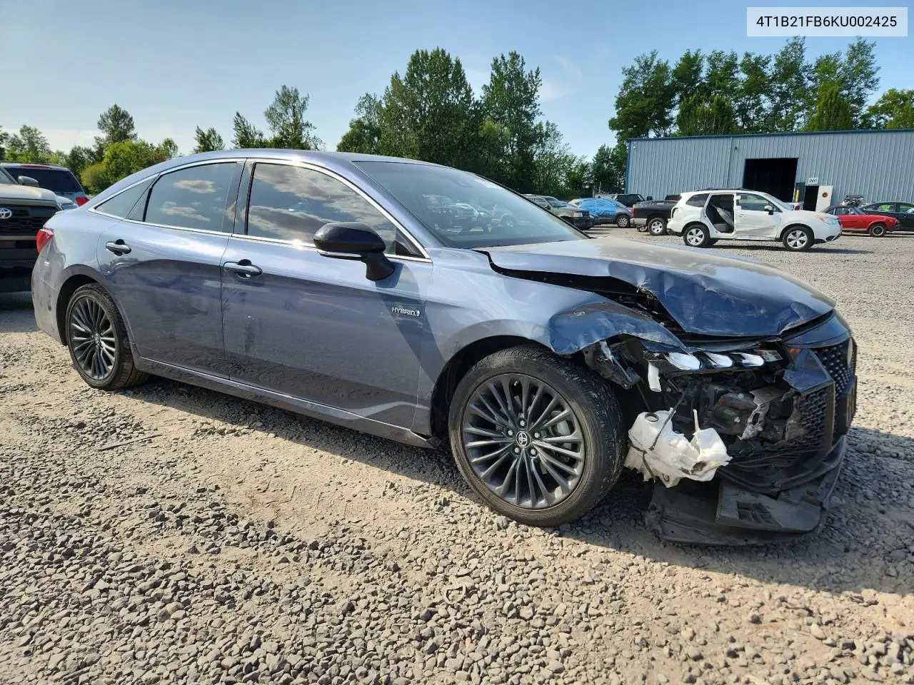 2019 Toyota Avalon Xle VIN: 4T1B21FB6KU002425 Lot: 61175715