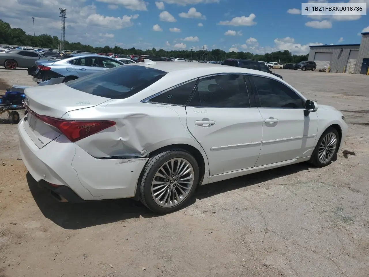 2019 Toyota Avalon Xle VIN: 4T1BZ1FBXKU018736 Lot: 62082595