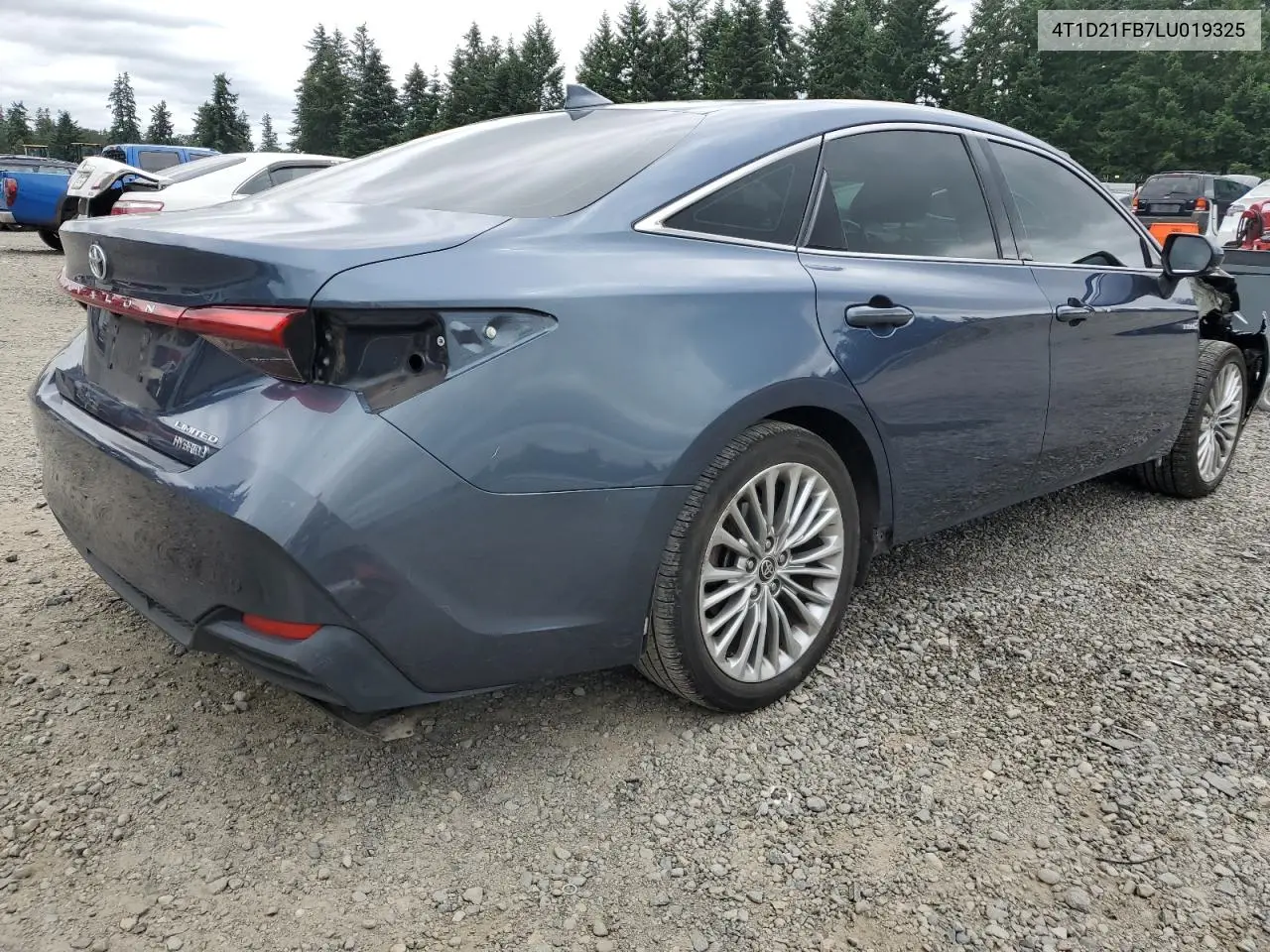 2020 Toyota Avalon Limited VIN: 4T1D21FB7LU019325 Lot: 62378695