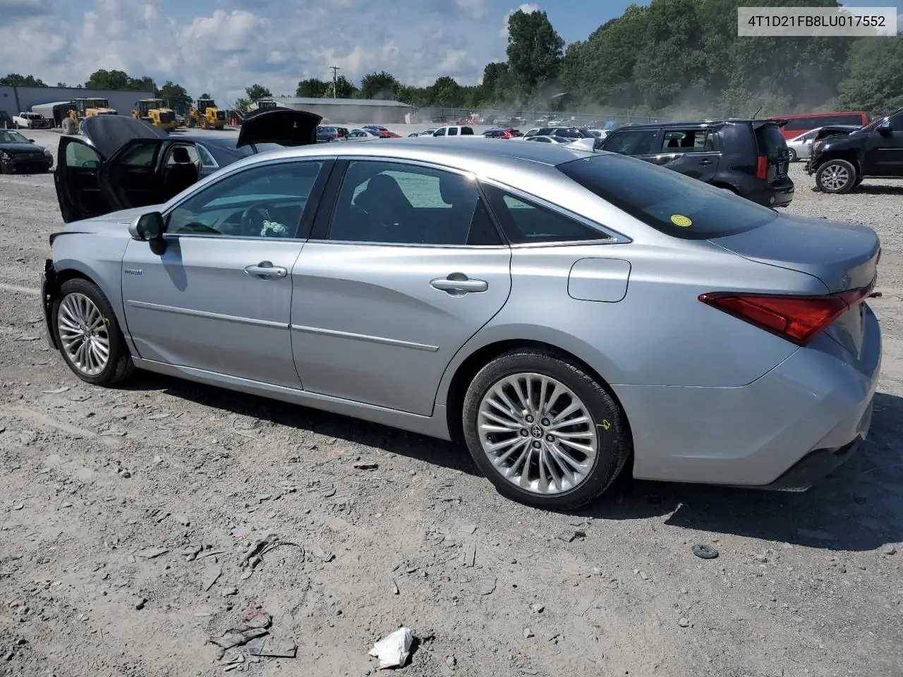 2020 Toyota Avalon Limited VIN: 4T1D21FB8LU017552 Lot: 62542815