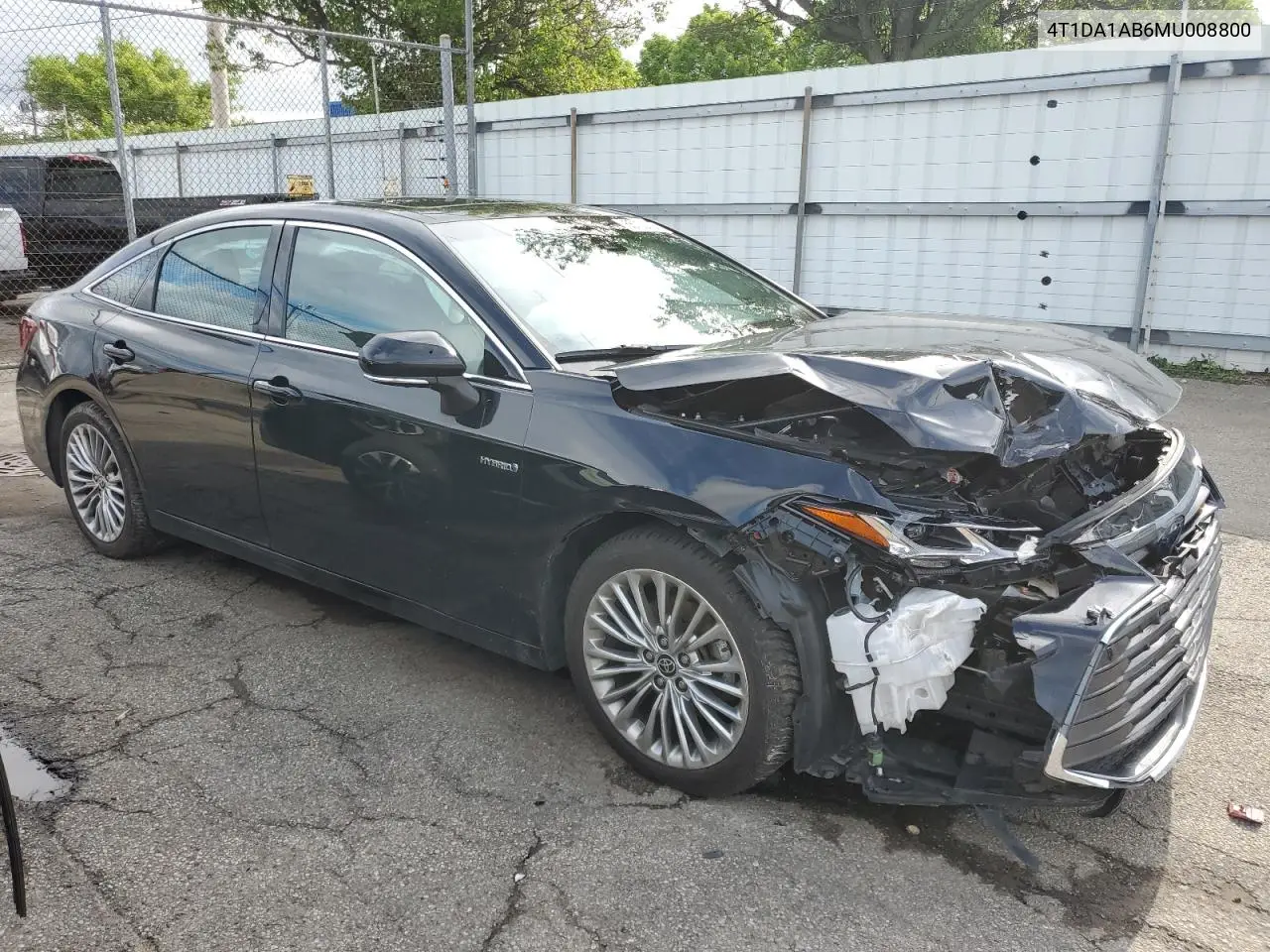 2021 Toyota Avalon Limited VIN: 4T1DA1AB6MU008800 Lot: 55702085