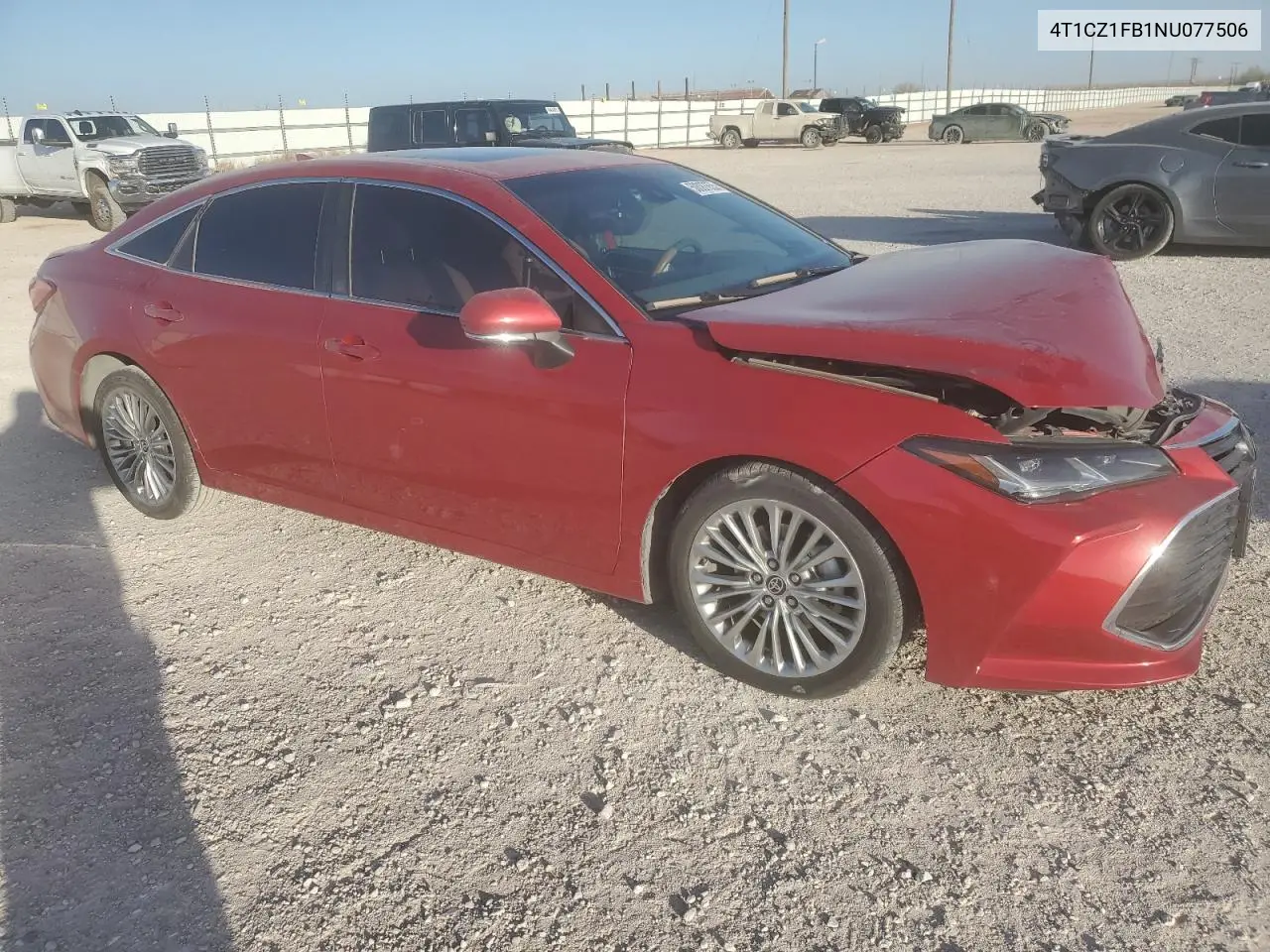 2022 Toyota Avalon Limited VIN: 4T1CZ1FB1NU077506 Lot: 50087655