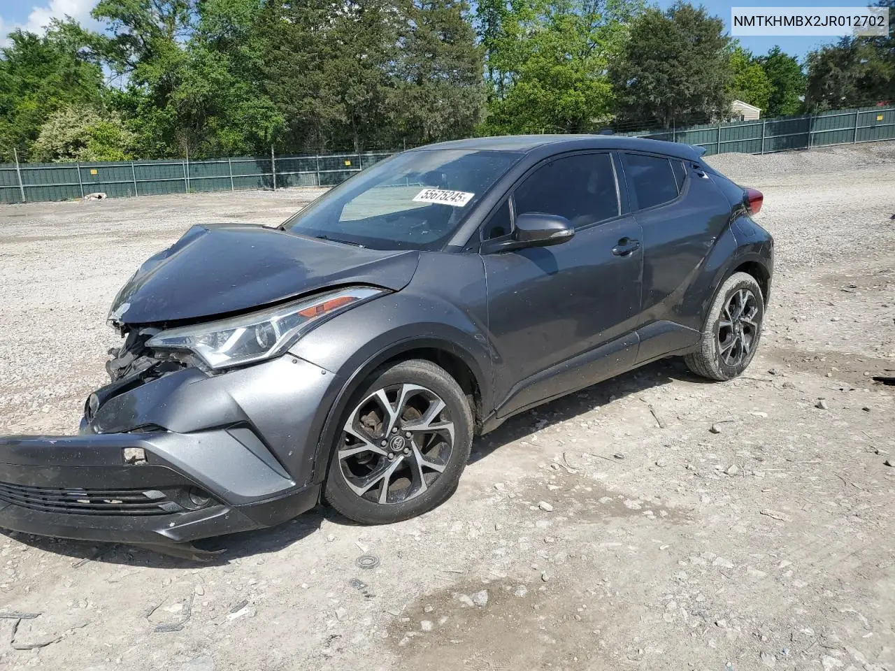 2018 Toyota C-Hr Xle VIN: NMTKHMBX2JR012702 Lot: 55675245