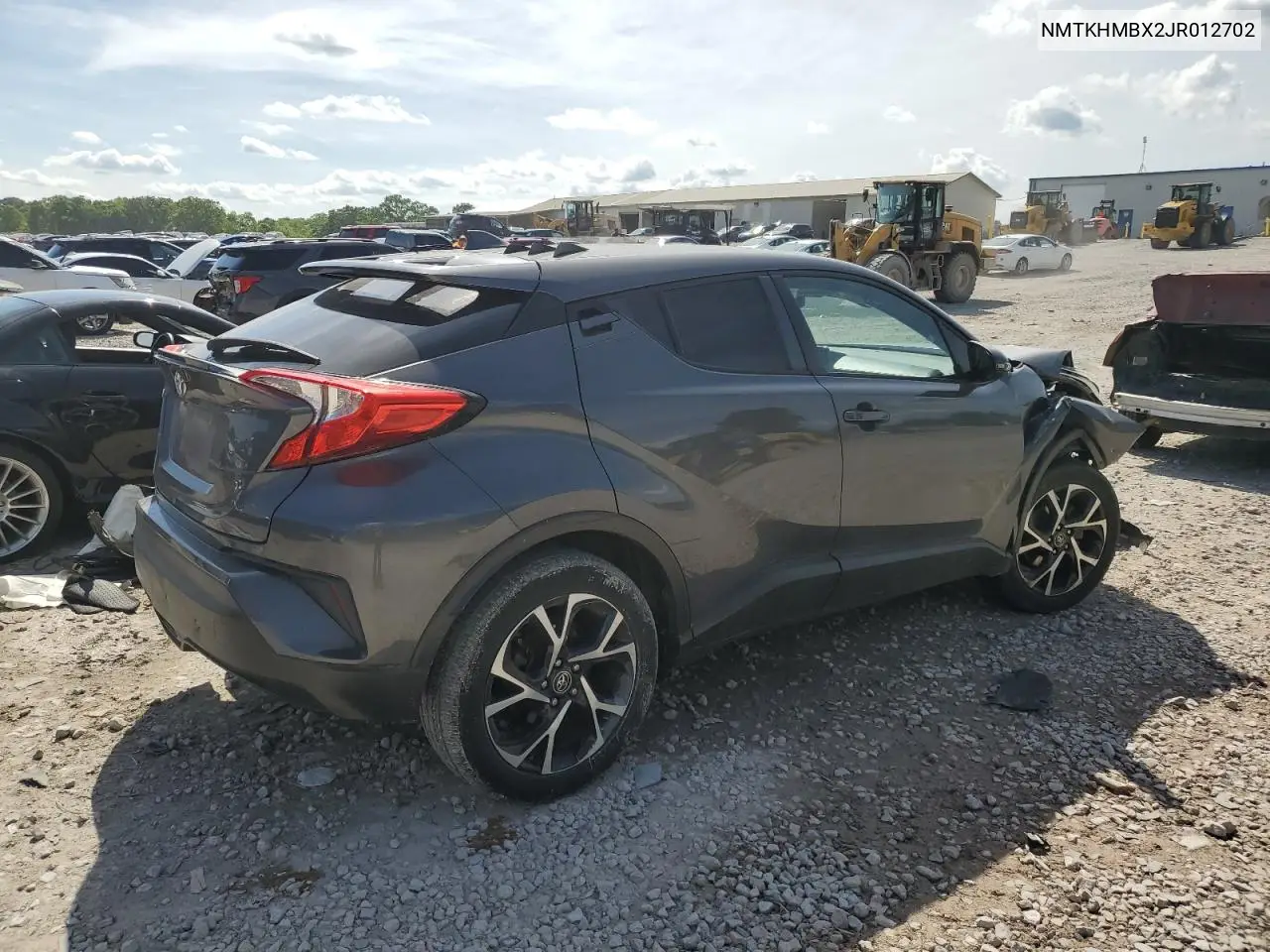 2018 Toyota C-Hr Xle VIN: NMTKHMBX2JR012702 Lot: 55675245