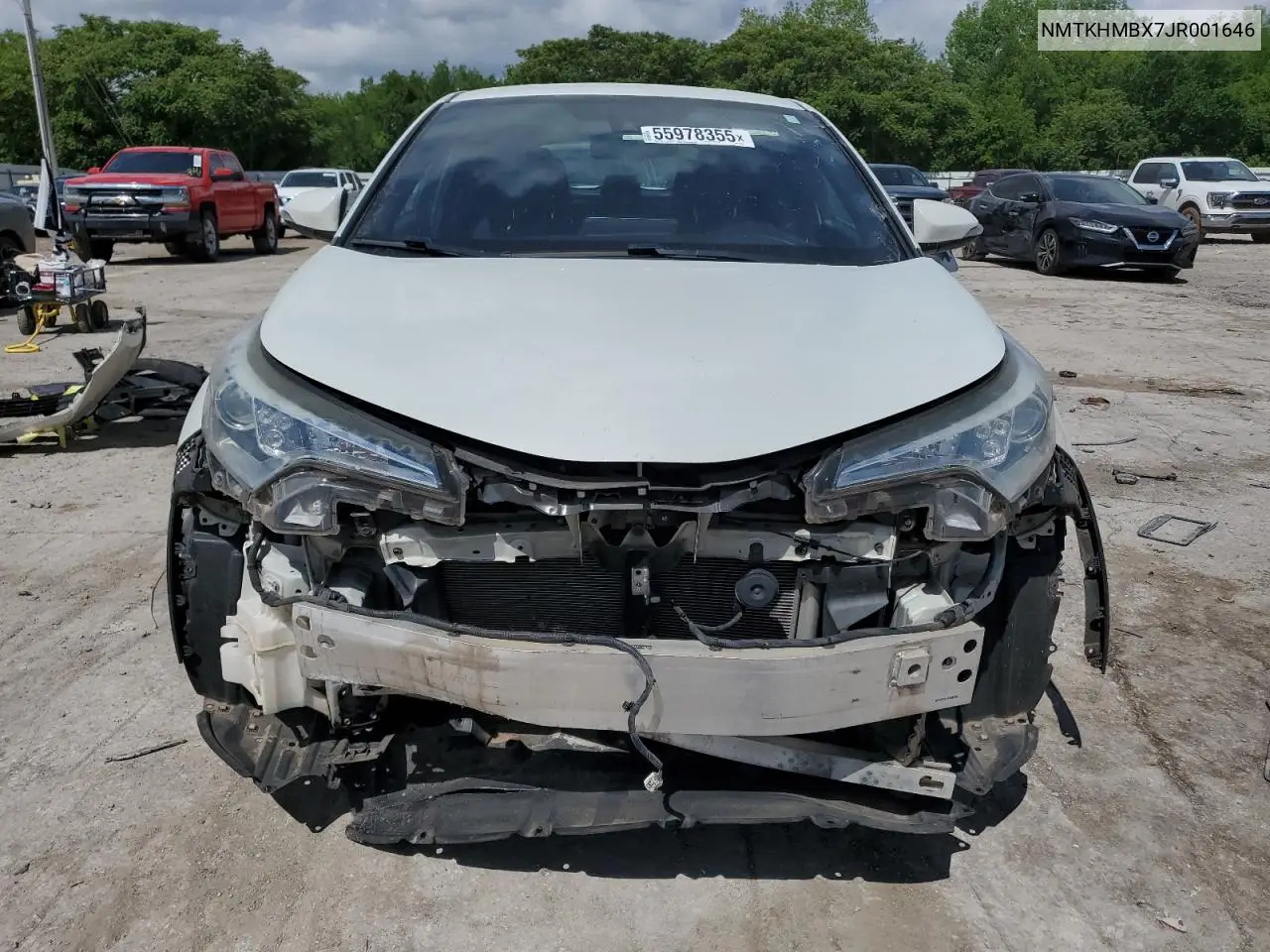 2018 Toyota C-Hr Xle VIN: NMTKHMBX7JR001646 Lot: 55978355