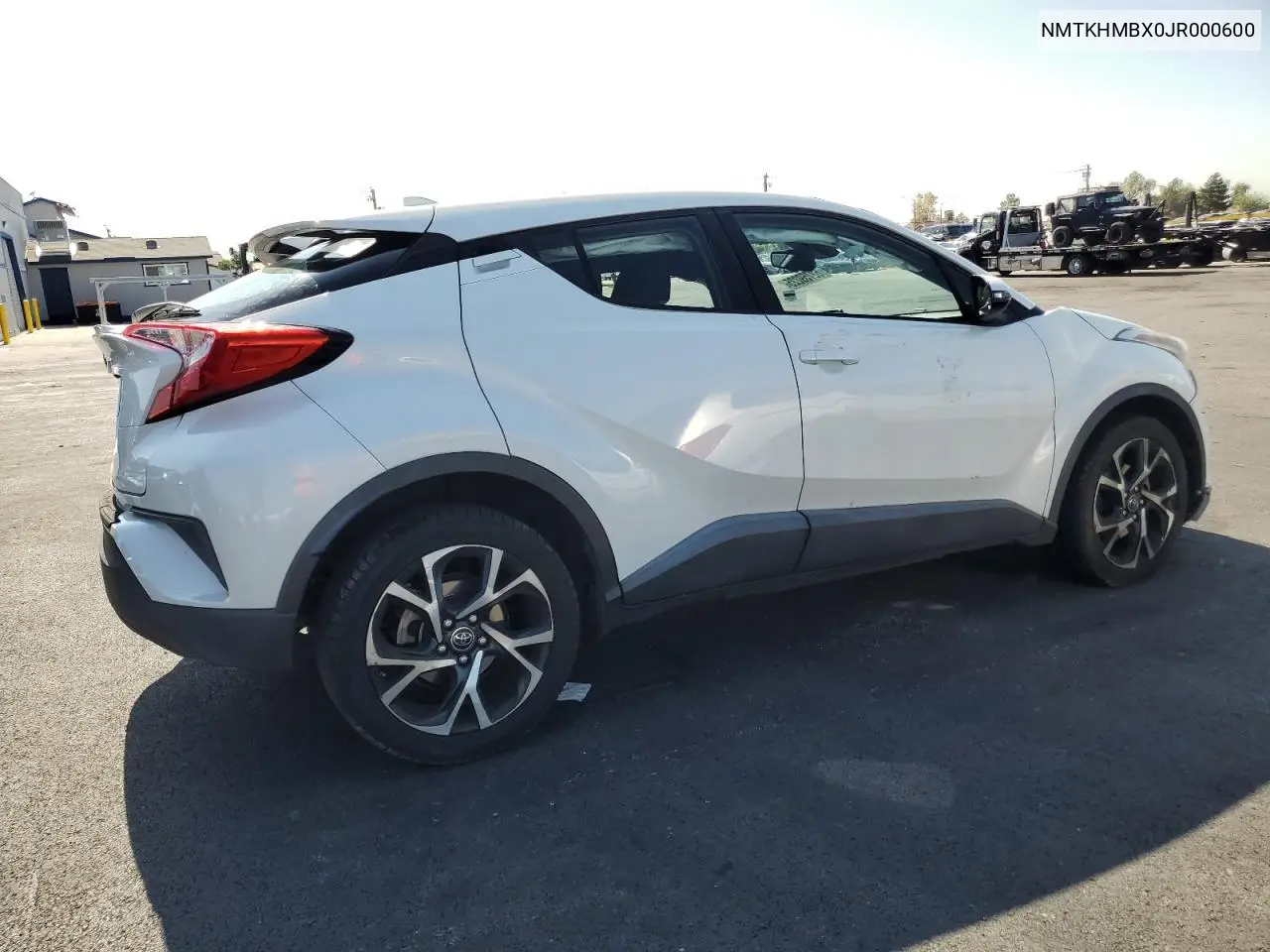 2018 Toyota C-Hr Xle VIN: NMTKHMBX0JR000600 Lot: 62759225