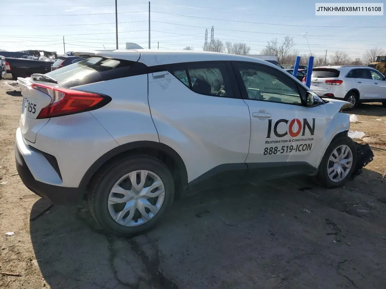 2021 Toyota C-Hr Xle VIN: JTNKHMBX8M1116108 Lot: 49998915