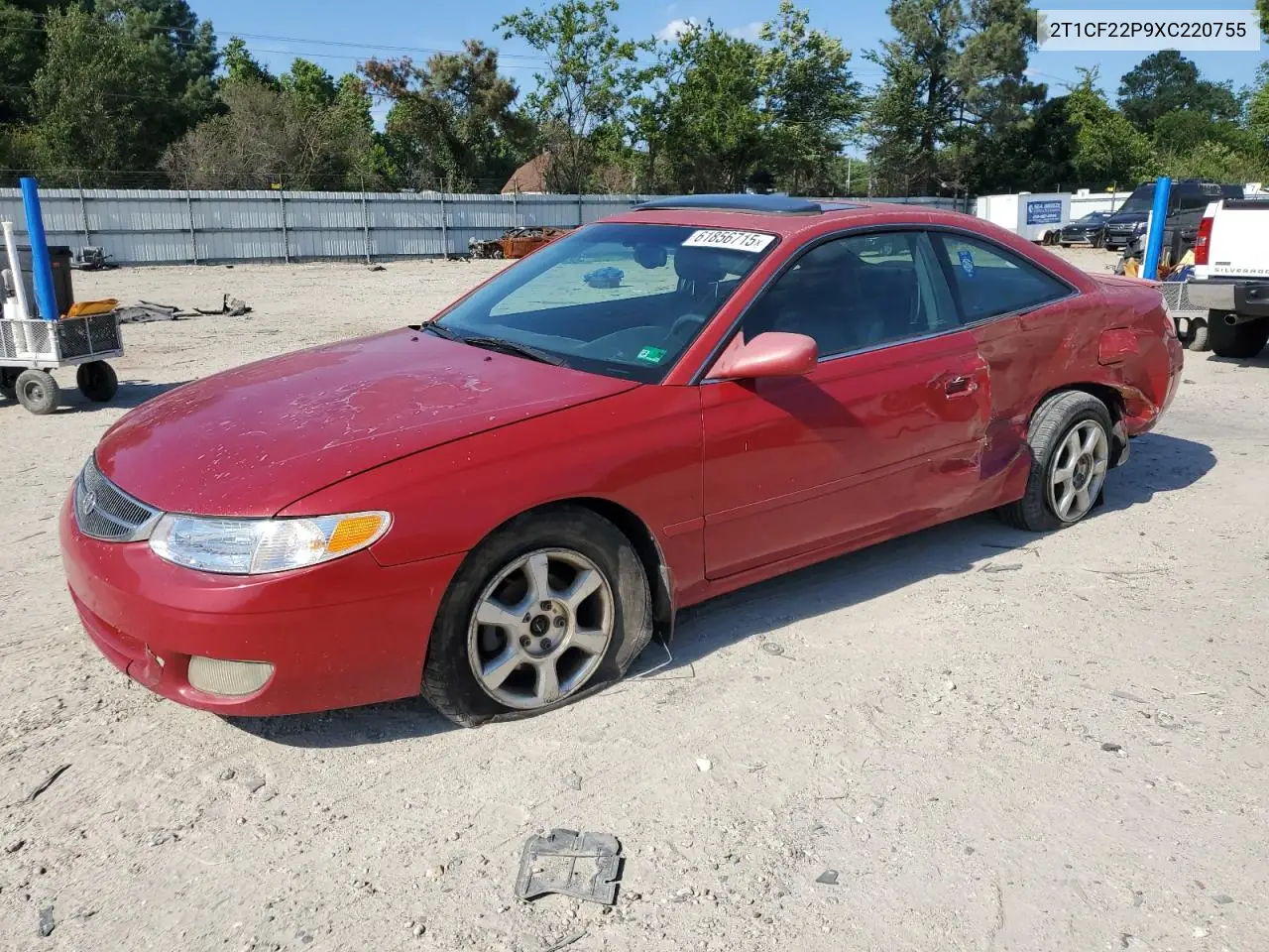 1999 Toyota Camry Solara Se VIN: 2T1CF22P9XC220755 Lot: 61856715