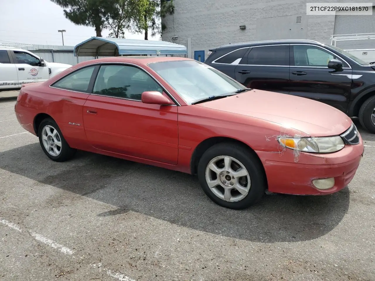 1999 Toyota Camry Solara Se VIN: 2T1CF22P9XC181570 Lot: 62398955