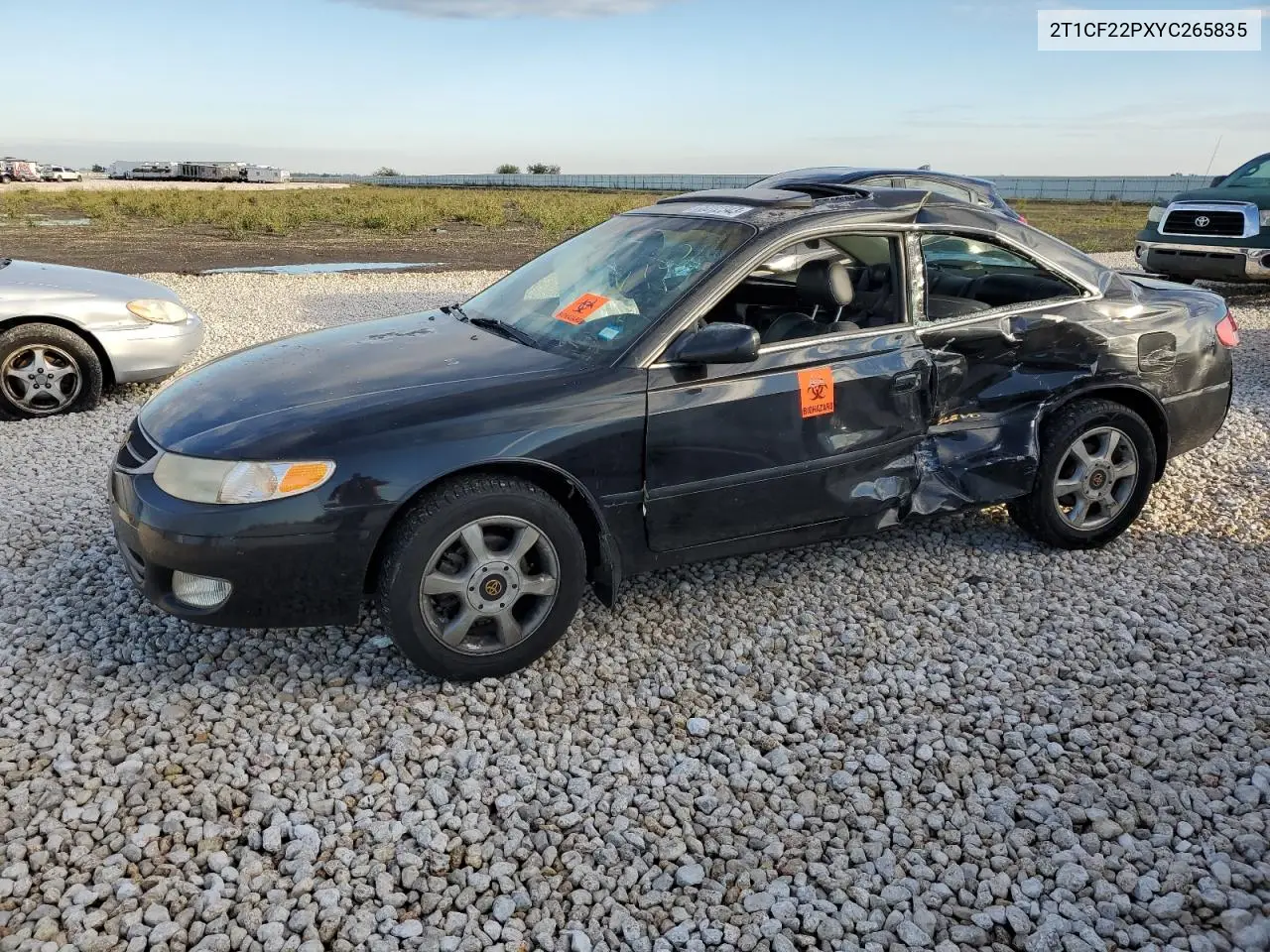 2000 Toyota Camry Solara Se VIN: 2T1CF22PXYC265835 Lot: 37592254