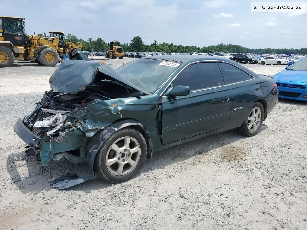2000 Toyota Camry Solara Se VIN: 2T1CF22P8YC326129 Lot: 59105155