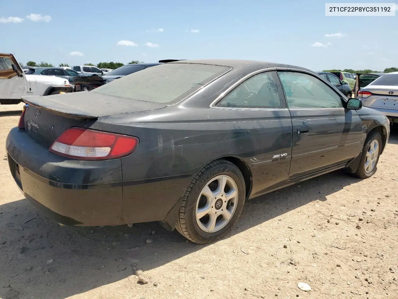 2000 Toyota Camry Solara Se VIN: 2T1CF22P8YC351192 Lot: 61289715
