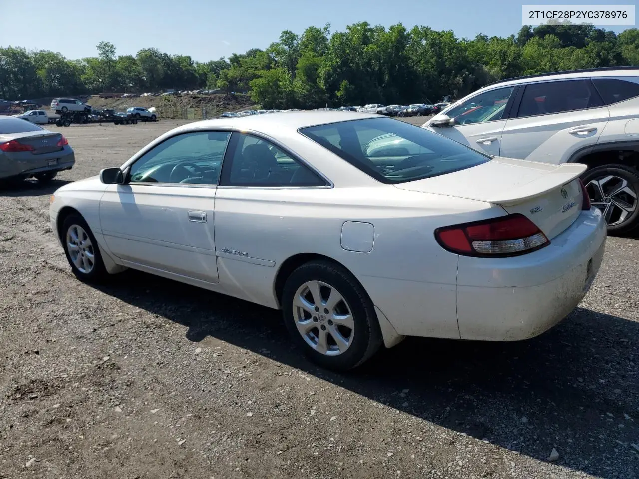 2000 Toyota Camry Solara Se VIN: 2T1CF28P2YC378976 Lot: 61400195
