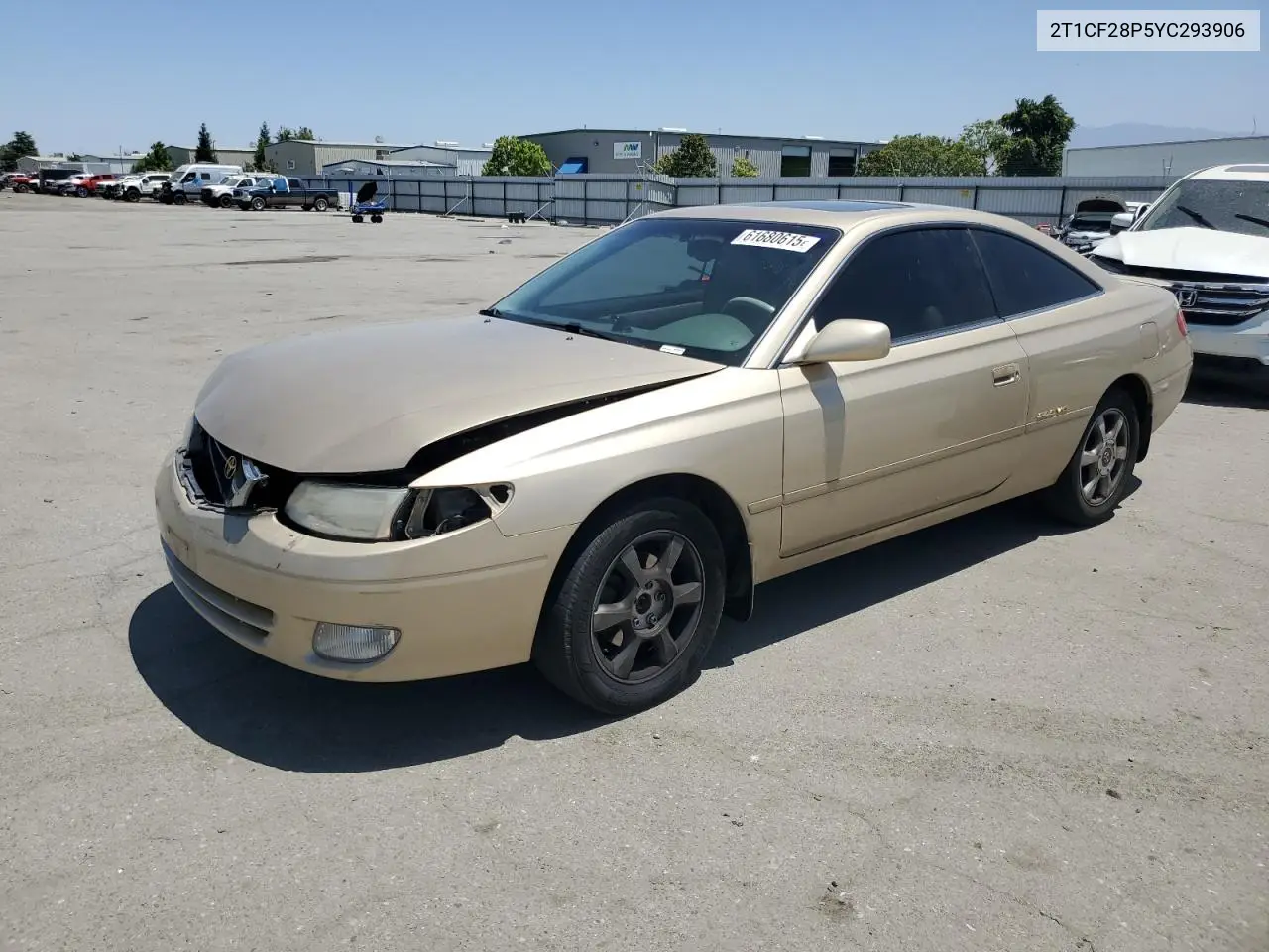 2000 Toyota Camry Solara Se VIN: 2T1CF28P5YC293906 Lot: 61680615