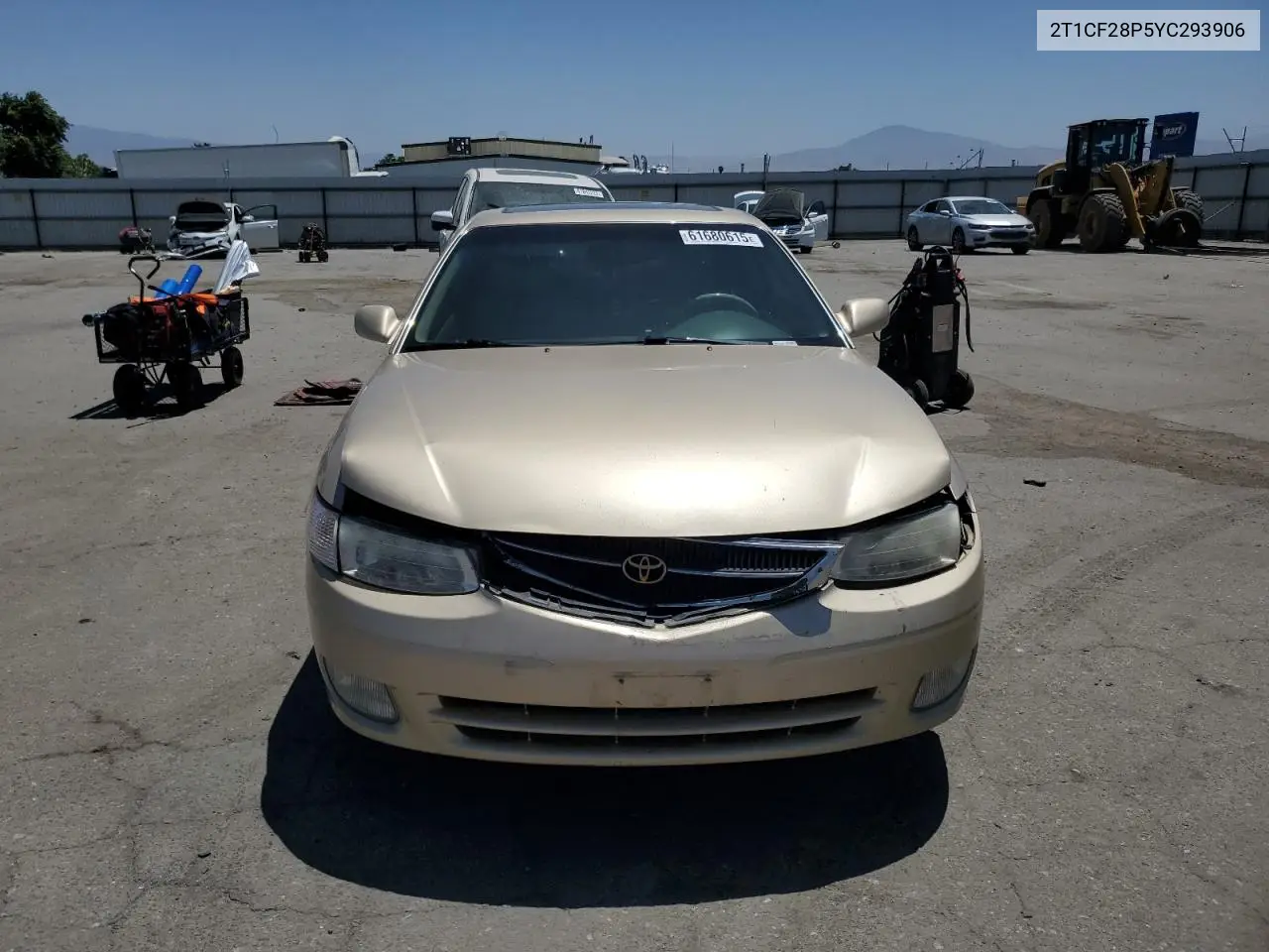 2000 Toyota Camry Solara Se VIN: 2T1CF28P5YC293906 Lot: 61680615