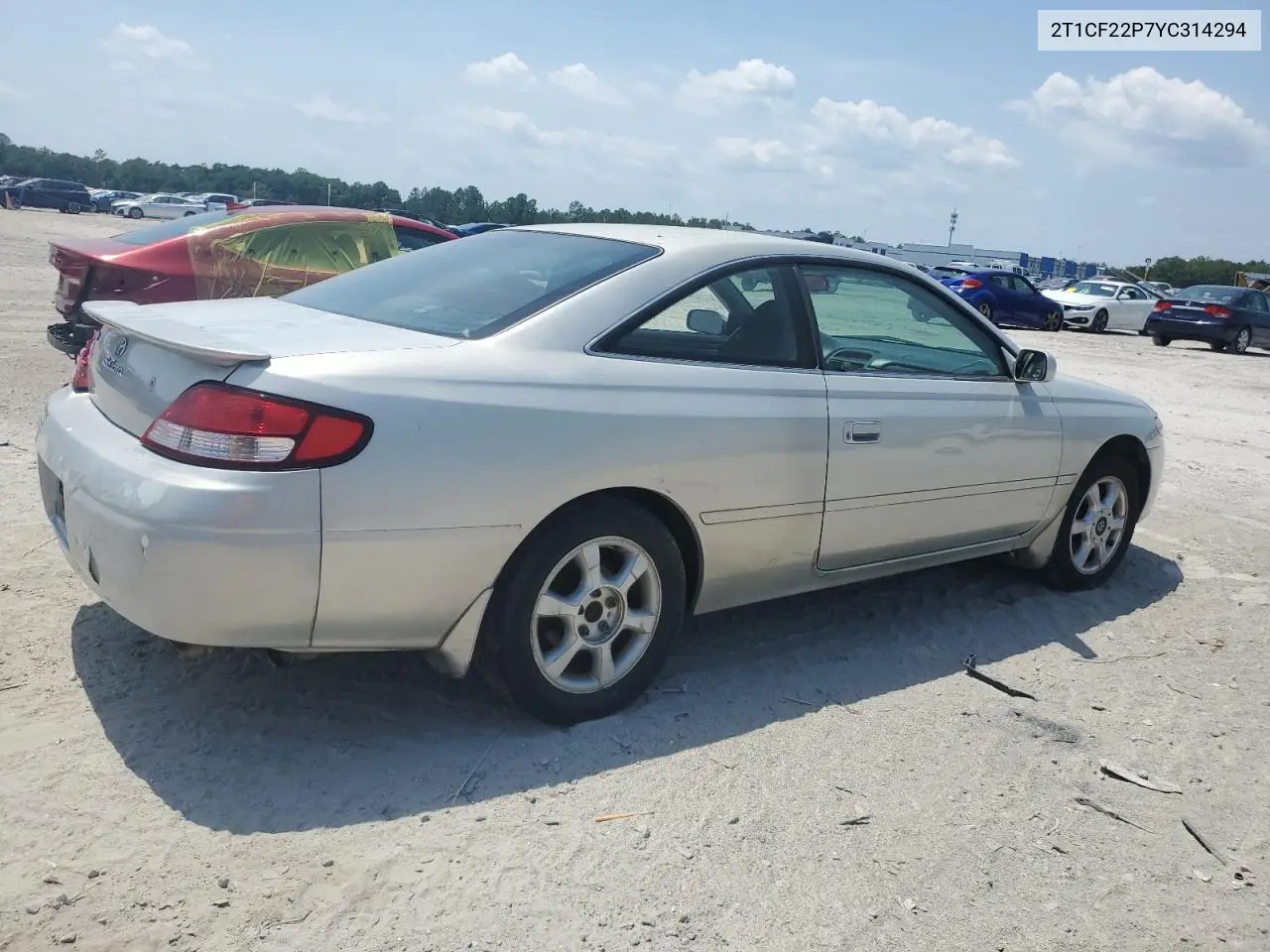 2000 Toyota Camry Solara Se VIN: 2T1CF22P7YC314294 Lot: 62240735