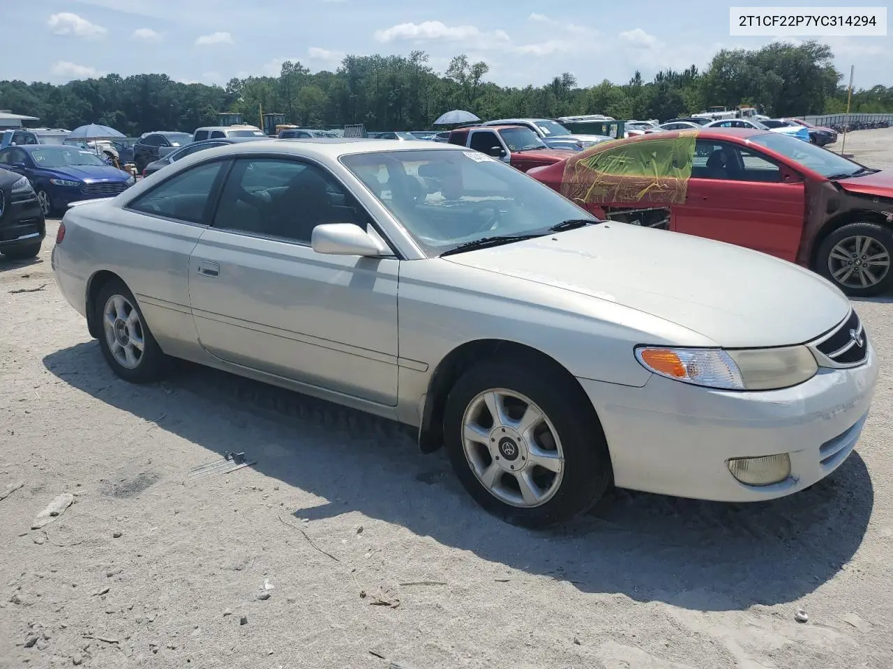 2000 Toyota Camry Solara Se VIN: 2T1CF22P7YC314294 Lot: 62240735